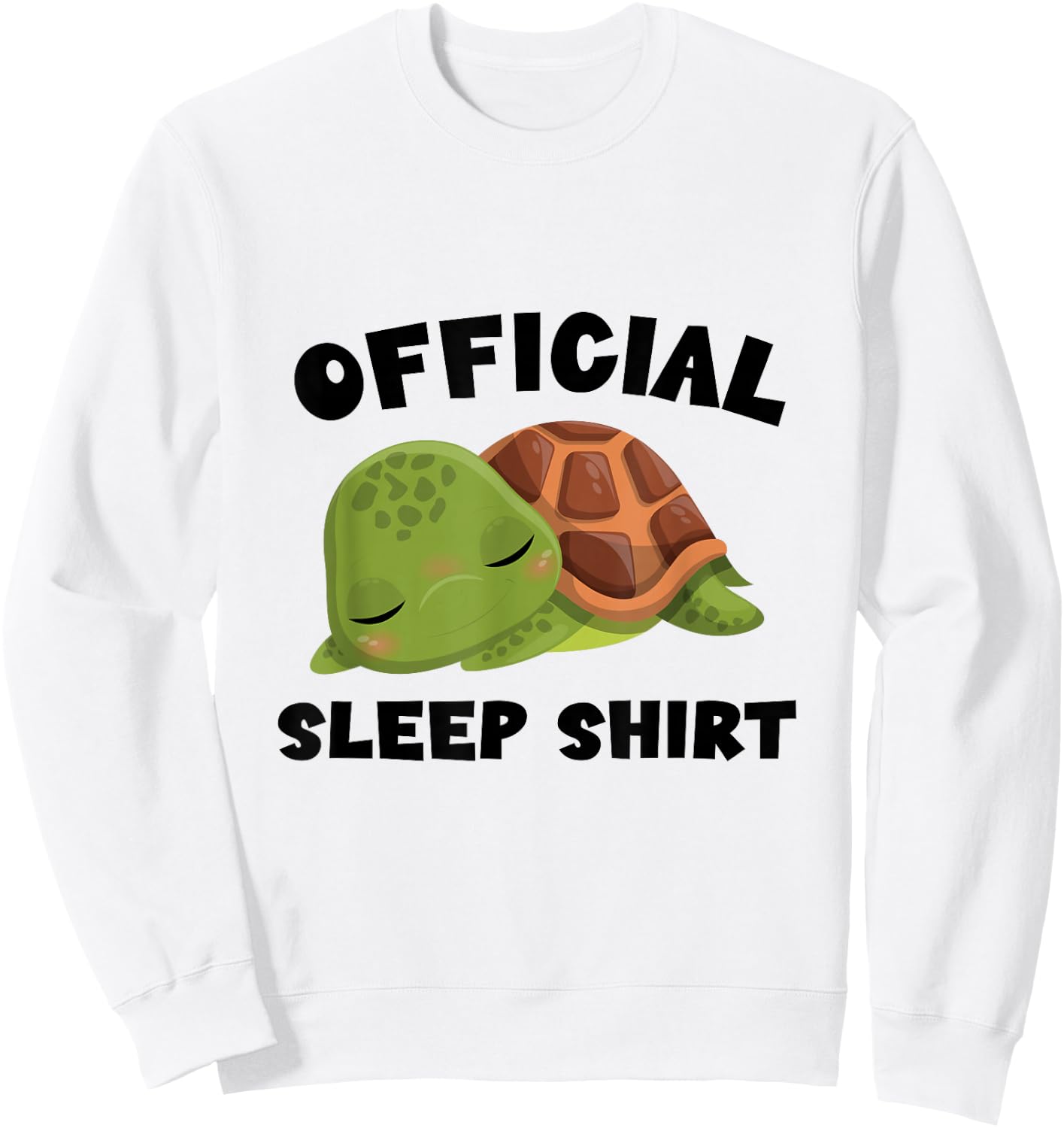Official sleep shirt turtle turtles Sweatshirt - Sweatshirt | White
