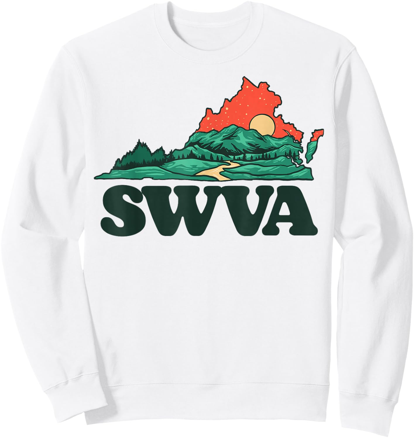 SWVA Southwest Virginia Mountains Blue Ridge Outdoors Sweatshirt - Sweatshirt | White