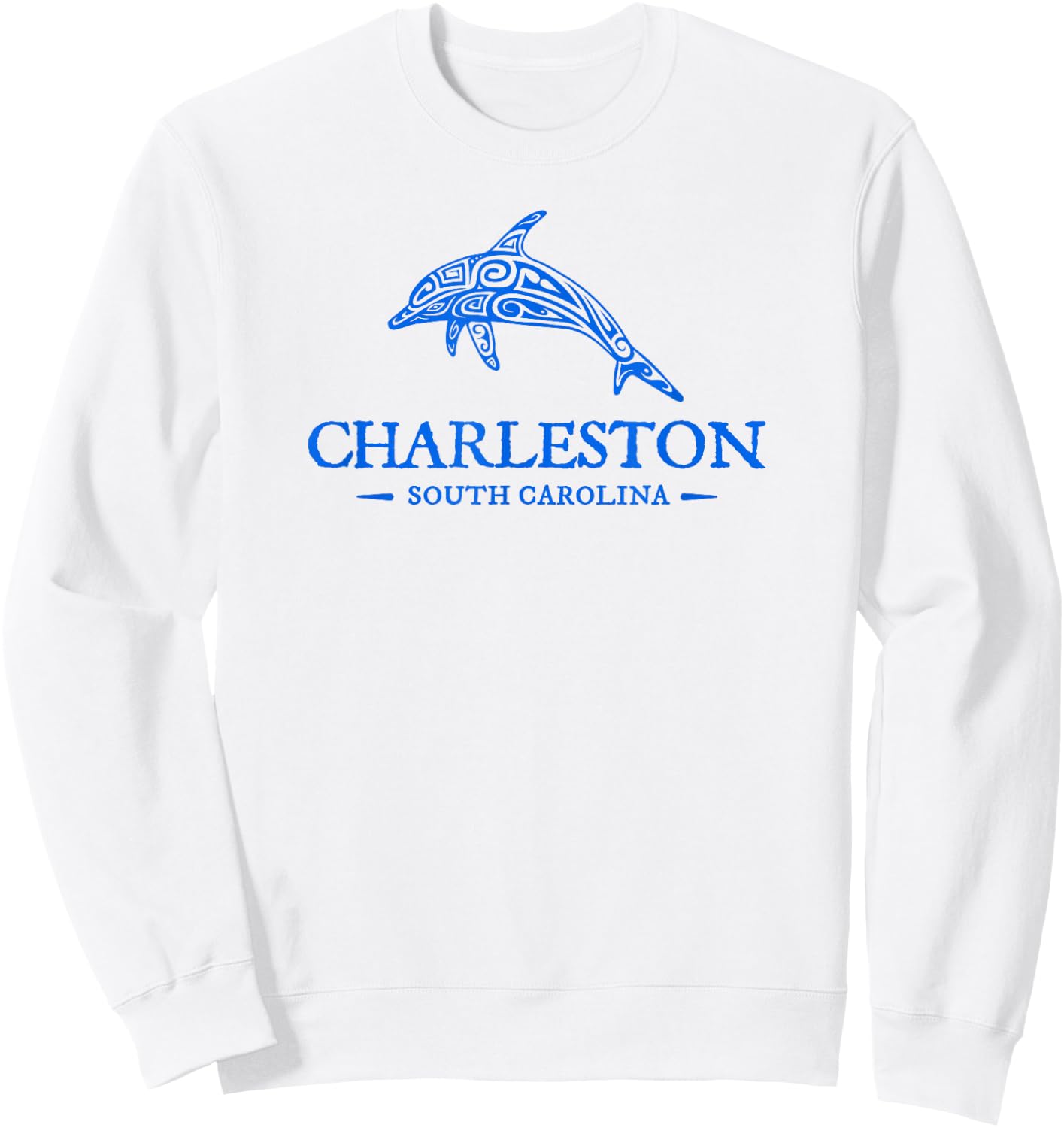 Charleston South Carolina Dolphin Boys Girls Souvenir Sweatshirt - Sweatshirt | White
