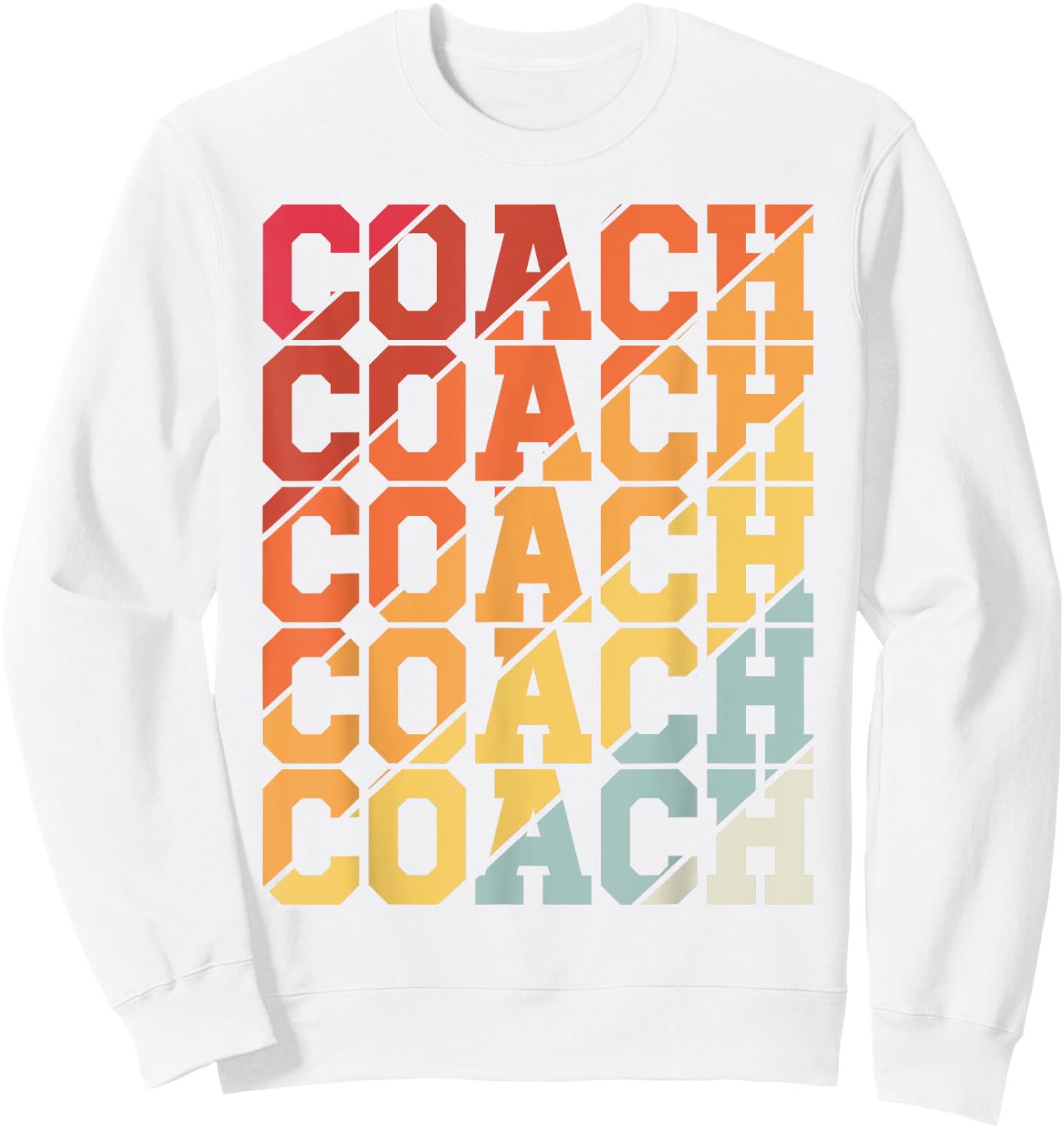 Coach Retro Vintage Sport Soccer Basketball Trainer Coach Sweatshirt - Sweatshirt | White