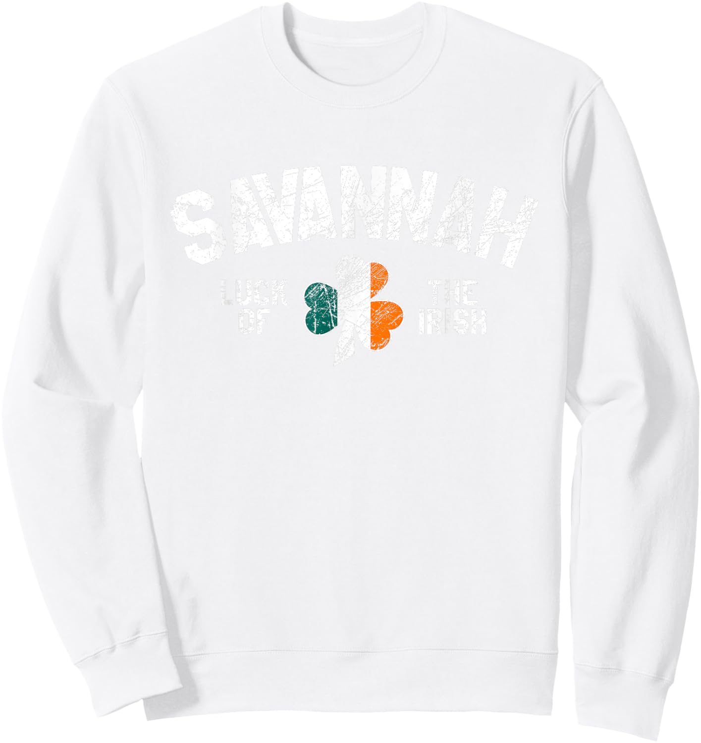 Savannah St. Patrick's Day Luck Of The Irish Party Shamrock Sweatshirt - Sweatshirt | White