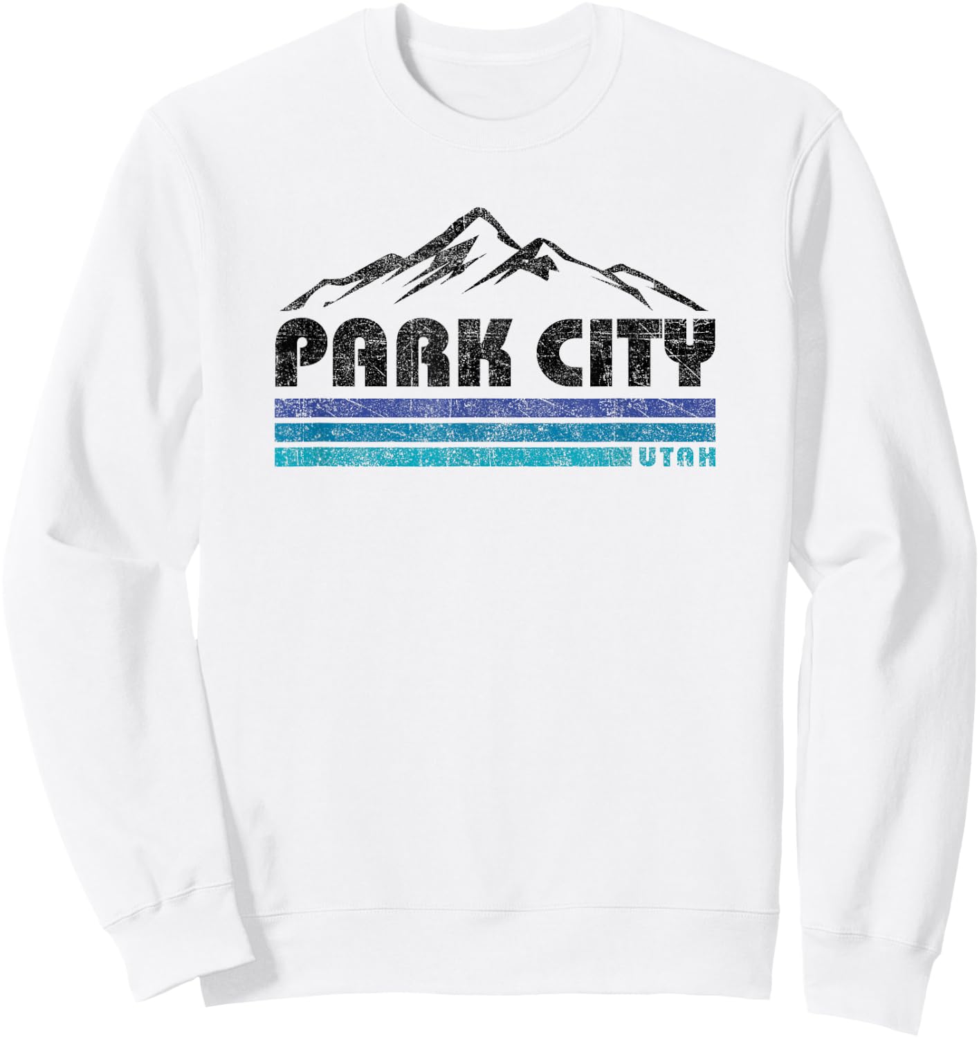 Vintage Park City Utah Retro Mountain Kids Souvenir Sweatshirt - Sweatshirt | White
