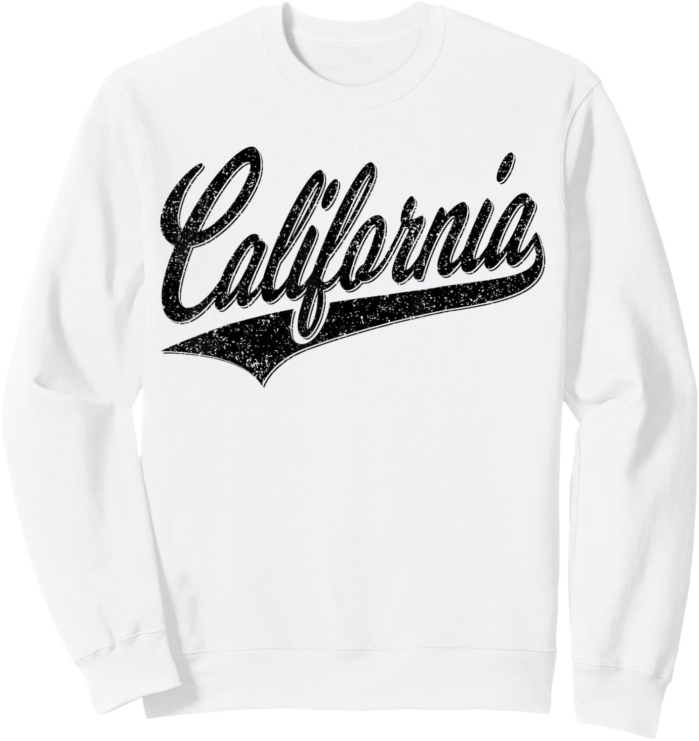 State of California Varsity Script Retro Sport Jersey Style Sweatshirt - Sweatshirt | White