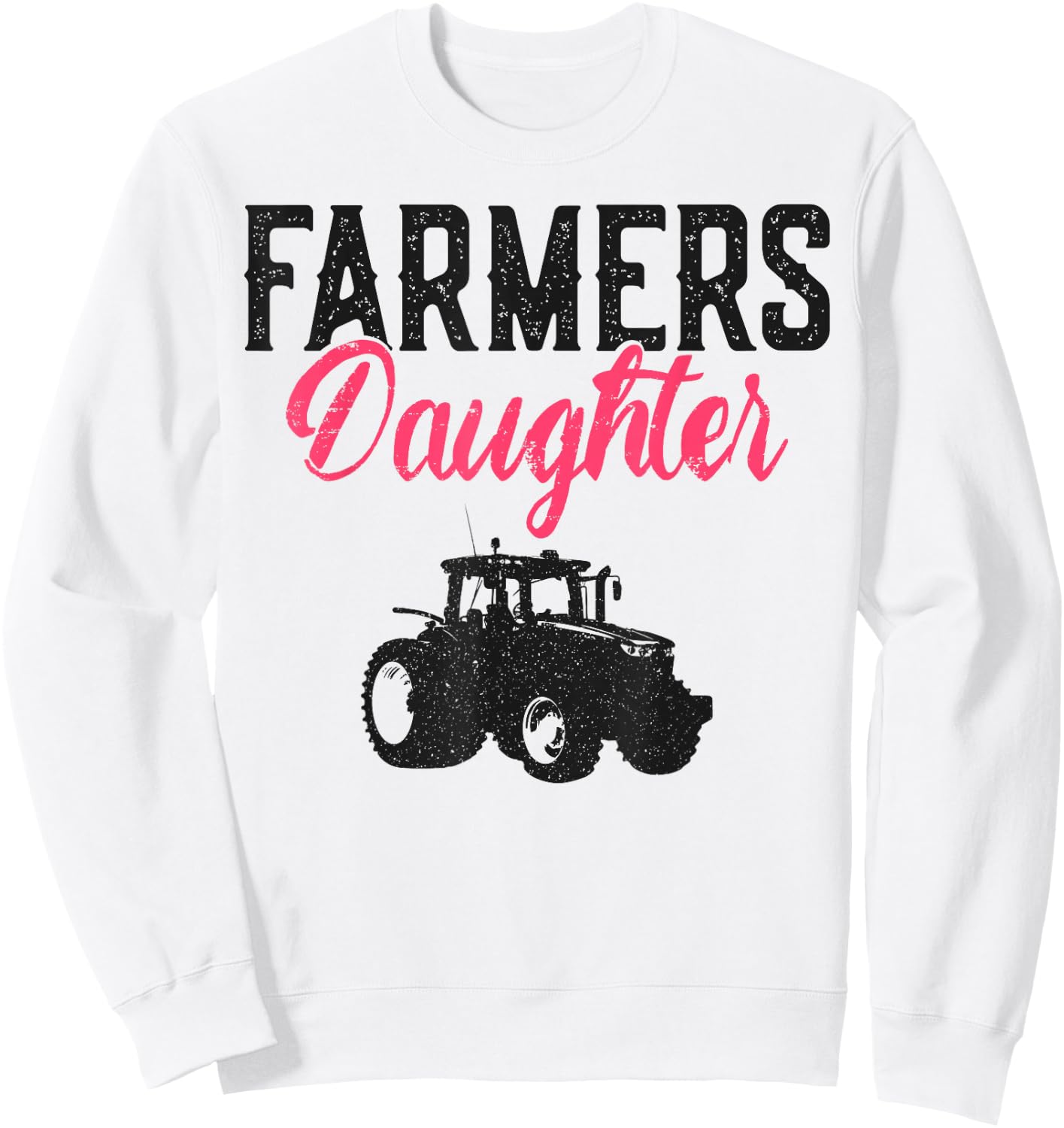 Farming Farmer Daughter Vintage Tractor Farmer's Daughter Sweatshirt - Sweatshirt | White