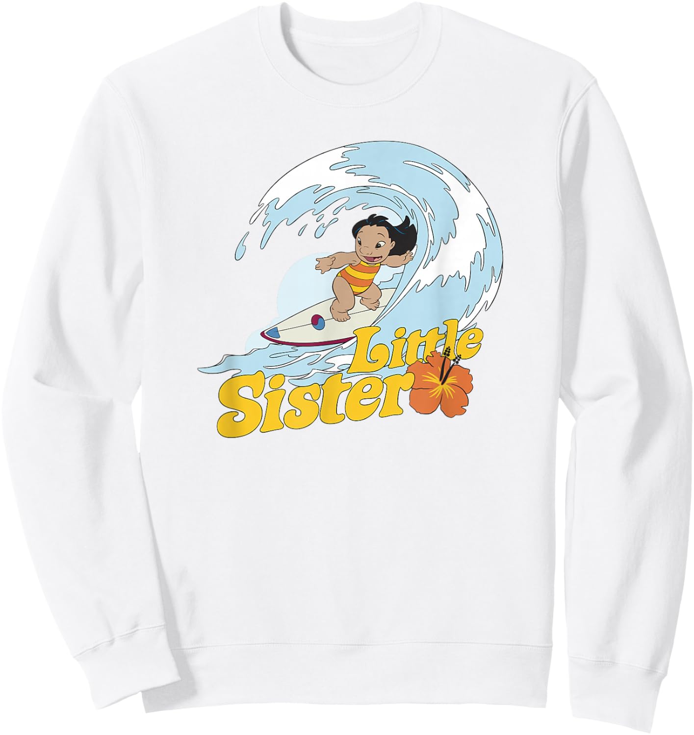 Disney Lilo & Stitch Little Sister Lilo Surfing Sweatshirt - Sweatshirt | White