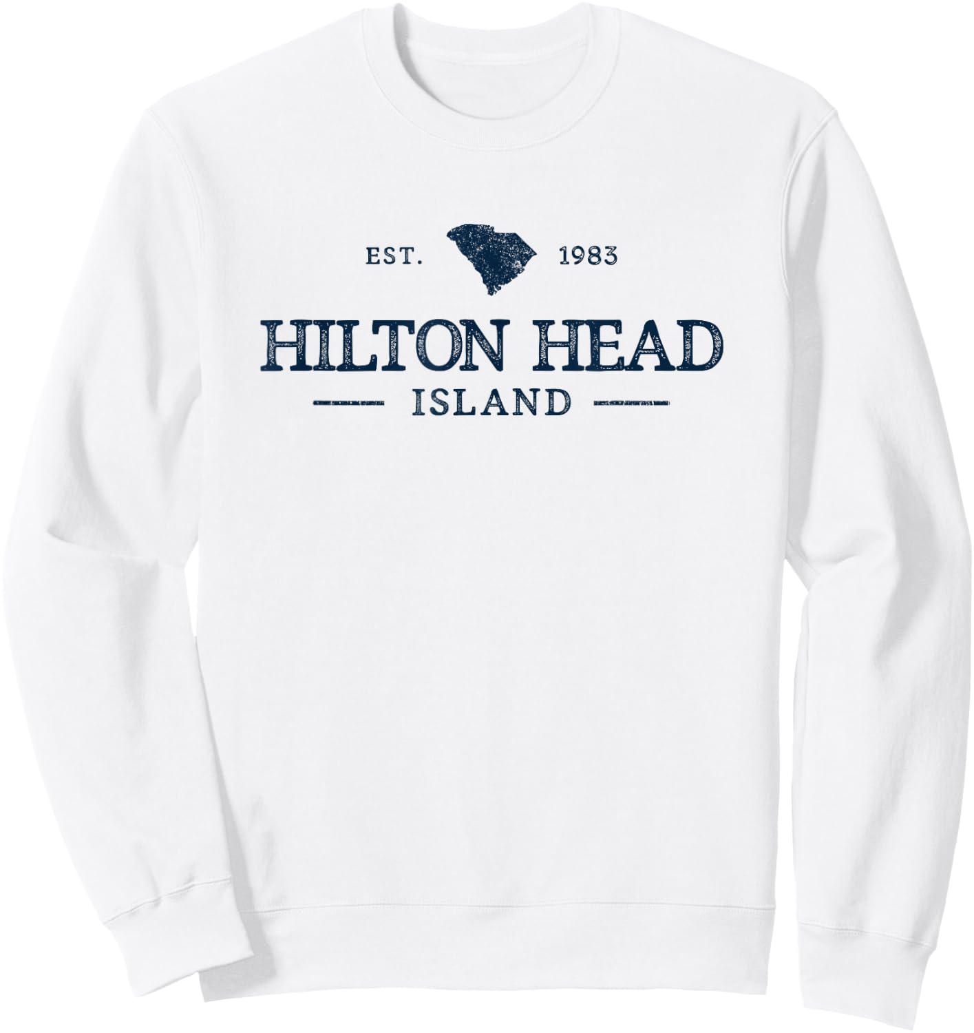 Retro Hilton Head South Carolina Est 1983 Vintage Souvenir Sweatshirt - Sweatshirt | White