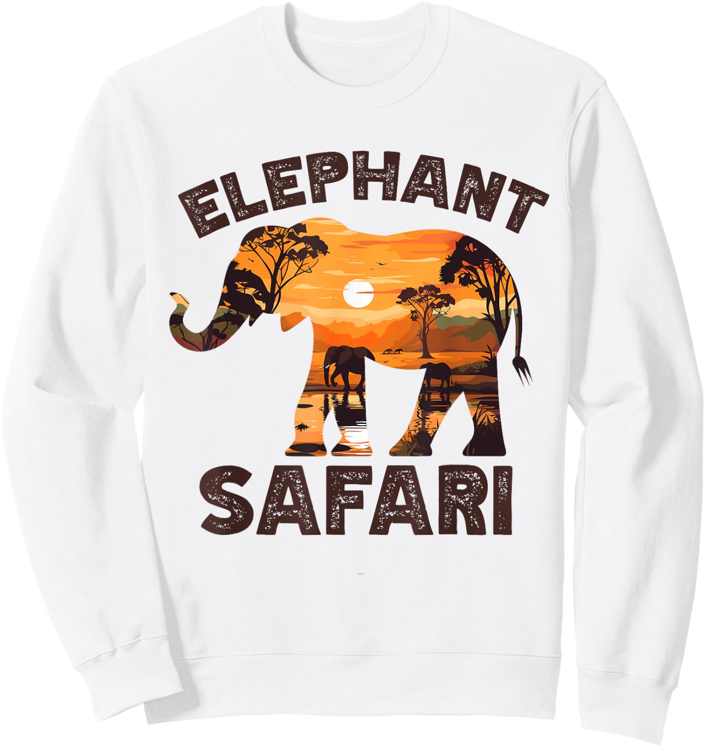 Elephant Safari Sweatshirt - Sweatshirt | White