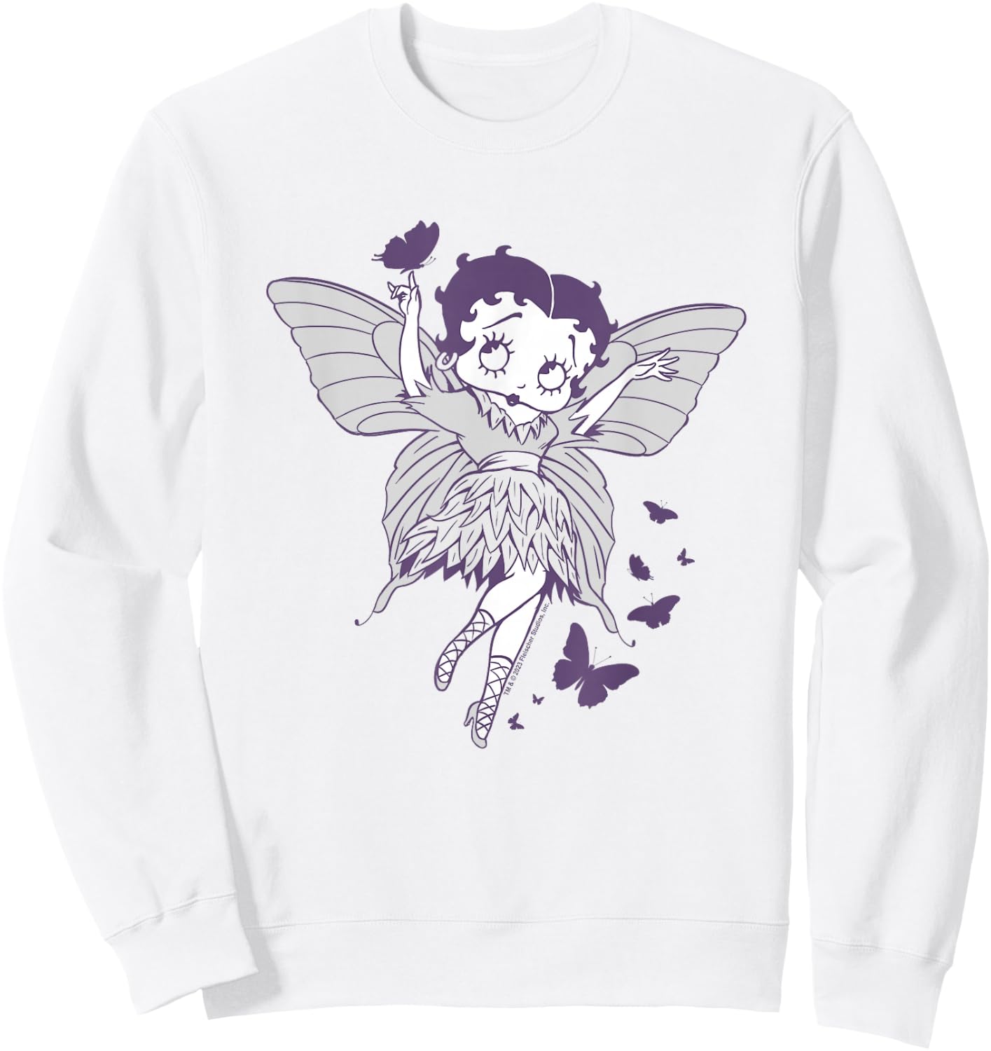 Betty Boop Butterfly Fairy Sweatshirt - Sweatshirt | White