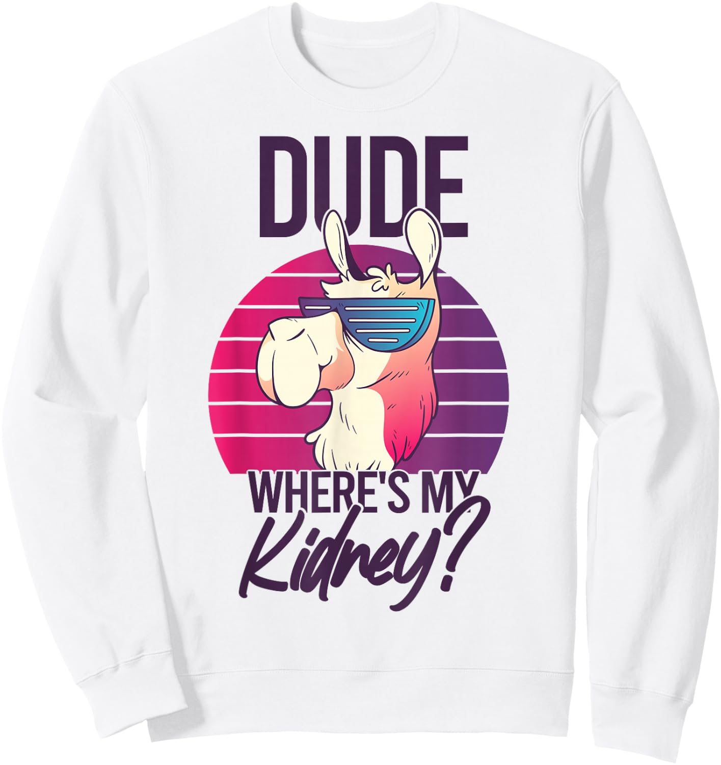 Nephrectomy Recovery Dude Where Is My Kidney Sweatshirt - Sweatshirt | White