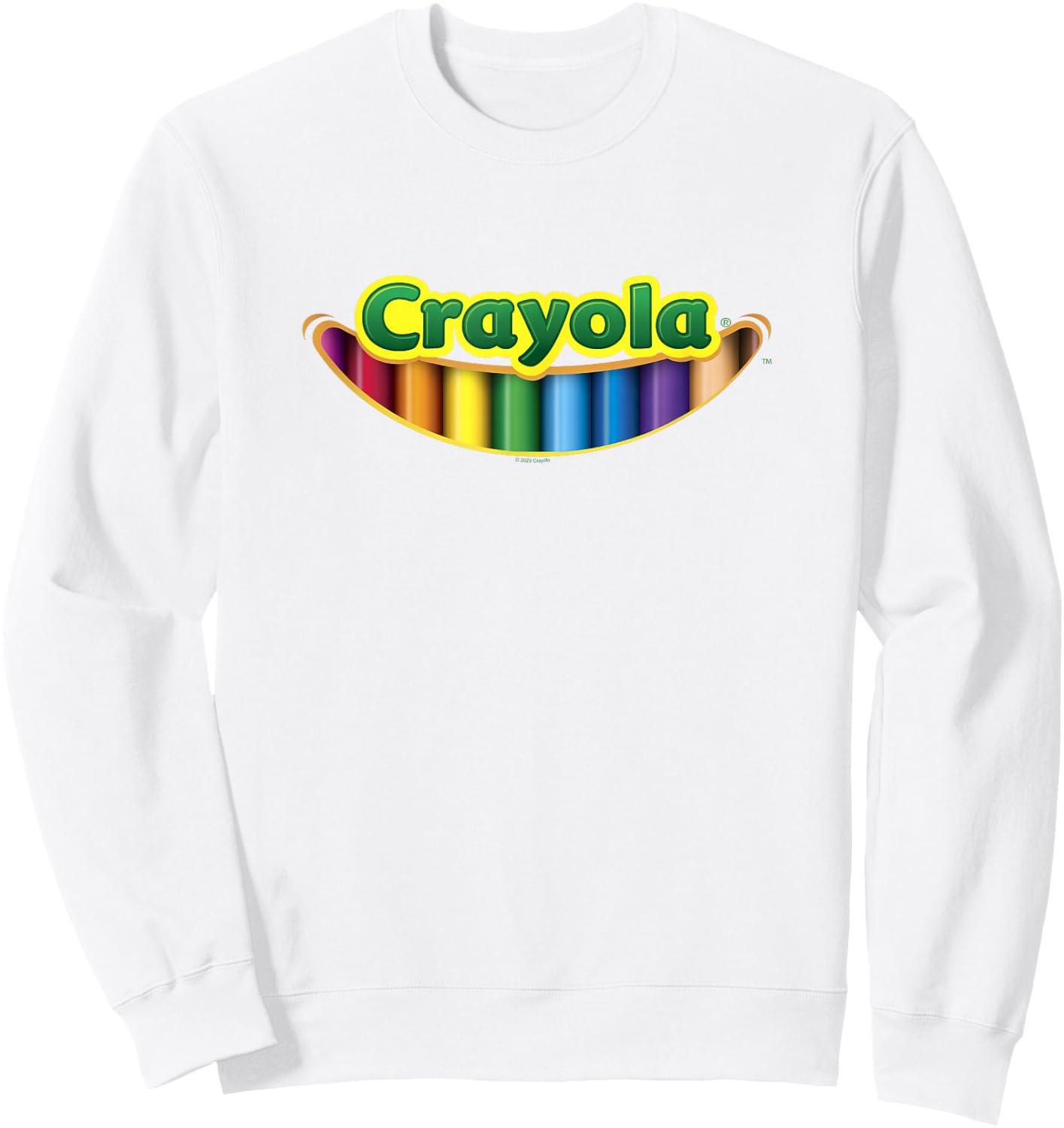 Crayola Smile Colored Pencils Classic Logo Sweatshirt - Sweatshirt | White