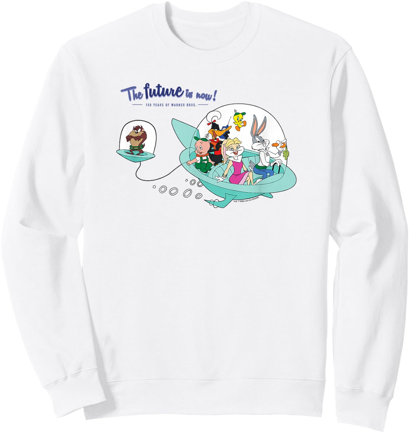 WB 100 Looney Tunes Group Shot The Future Is Now! Special Sweatshirt - Sweatshirt | White