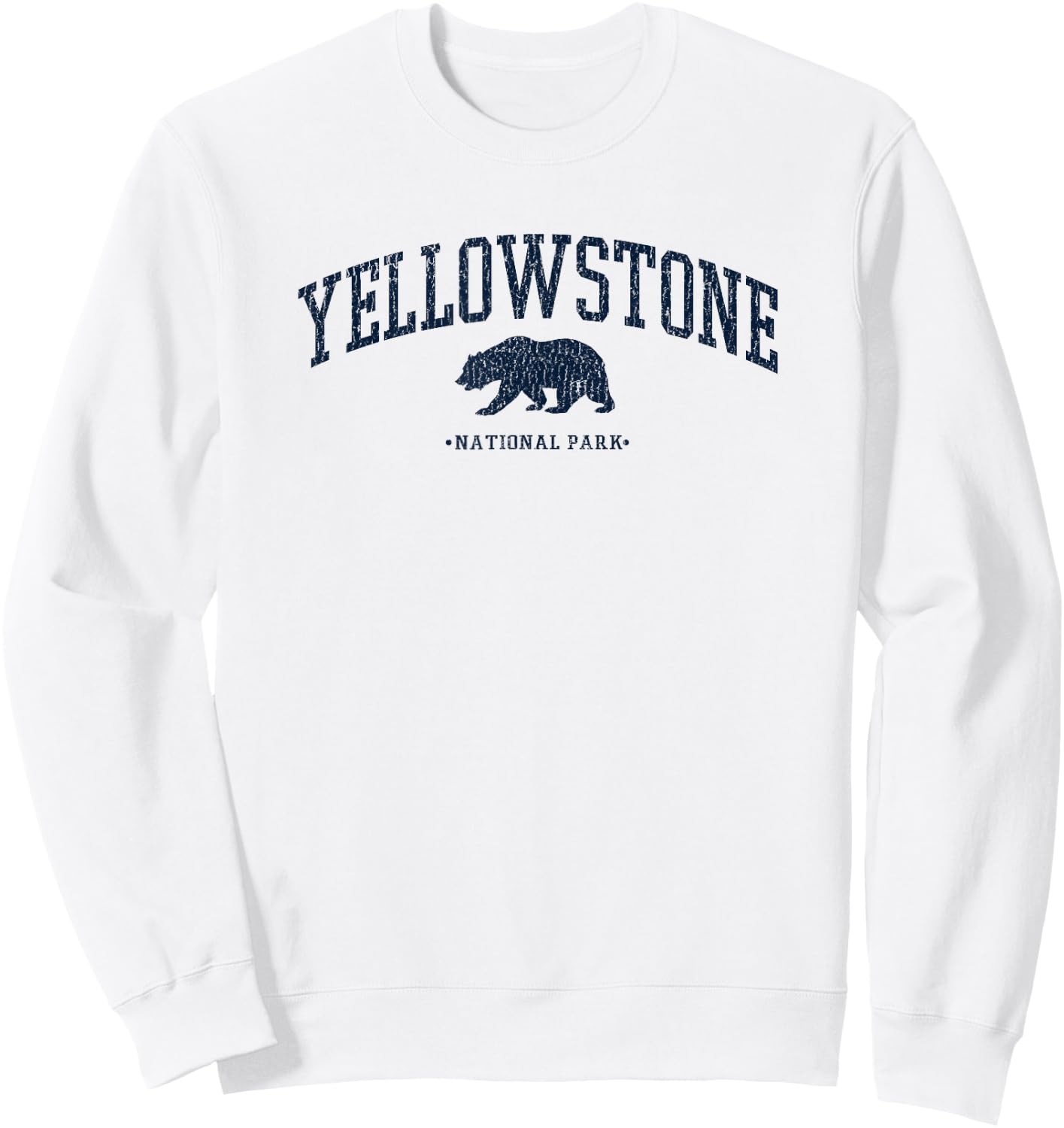 Yellowstone National Park Retro Sweatshirt - Sweatshirt | White