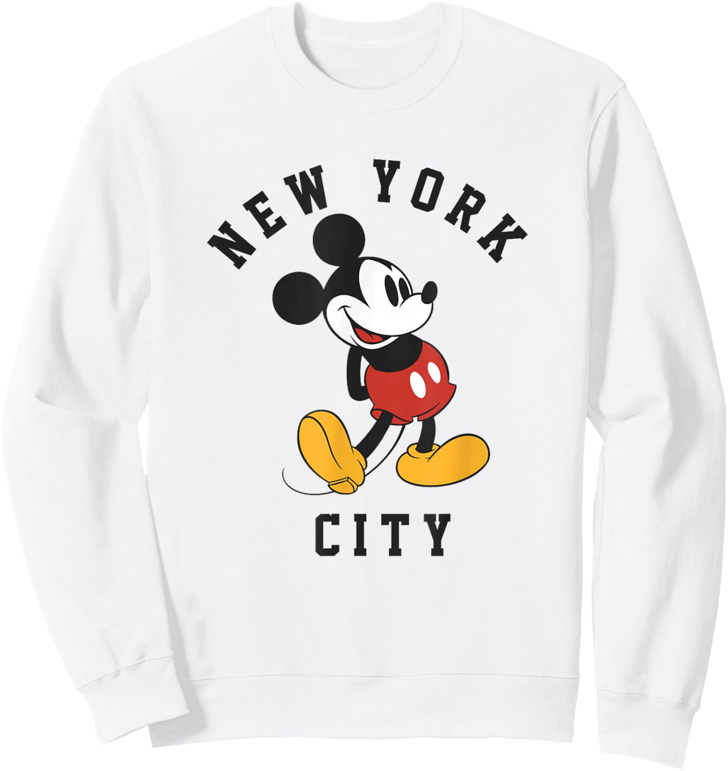 Disney Mickey And Friends Mickey New York City Retro Poster Sweatshirt - Sweatshirt | White