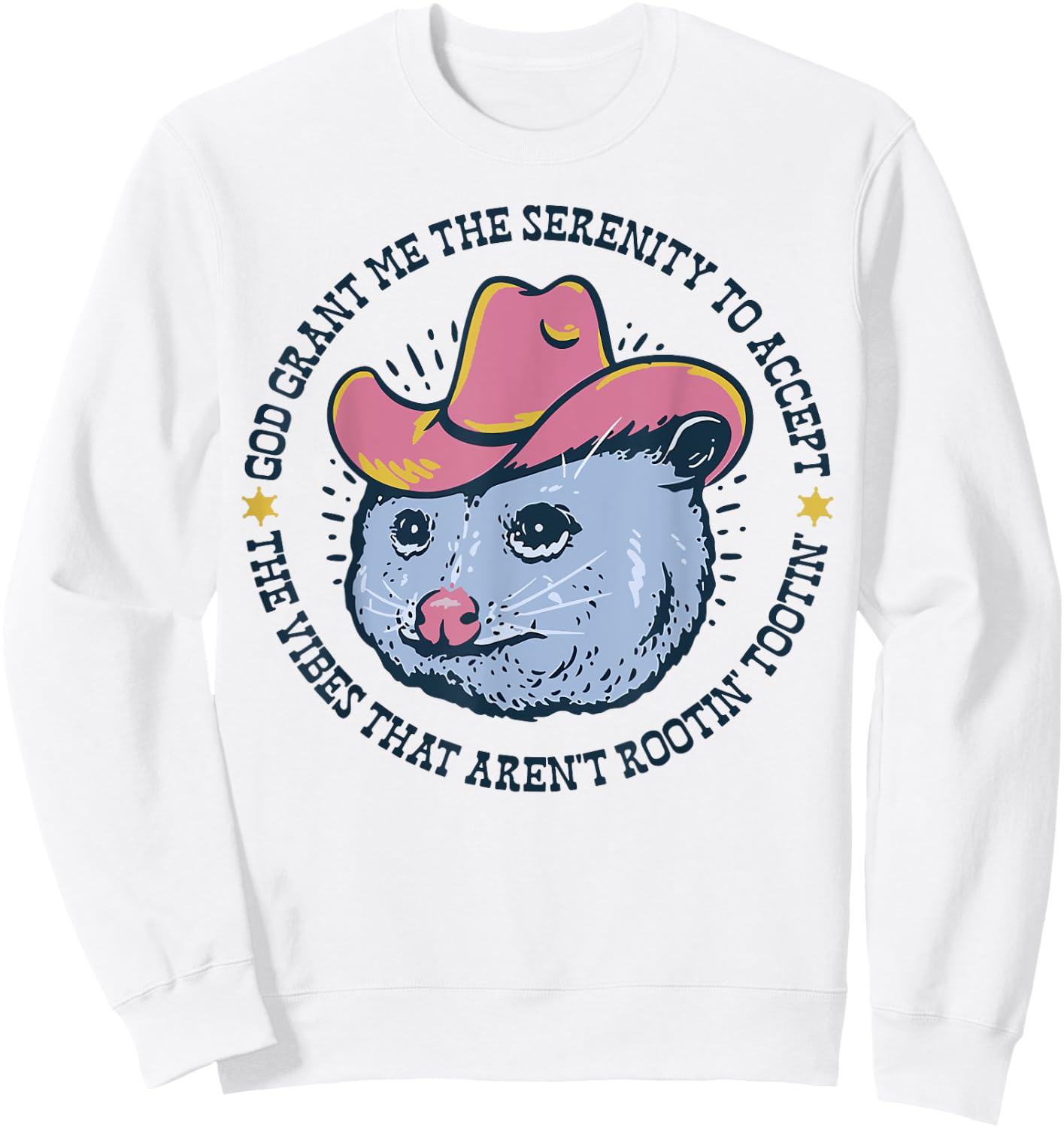 God Grant Me The Serenity To Accept The Vibes Sweatshirt - Sweatshirt | White