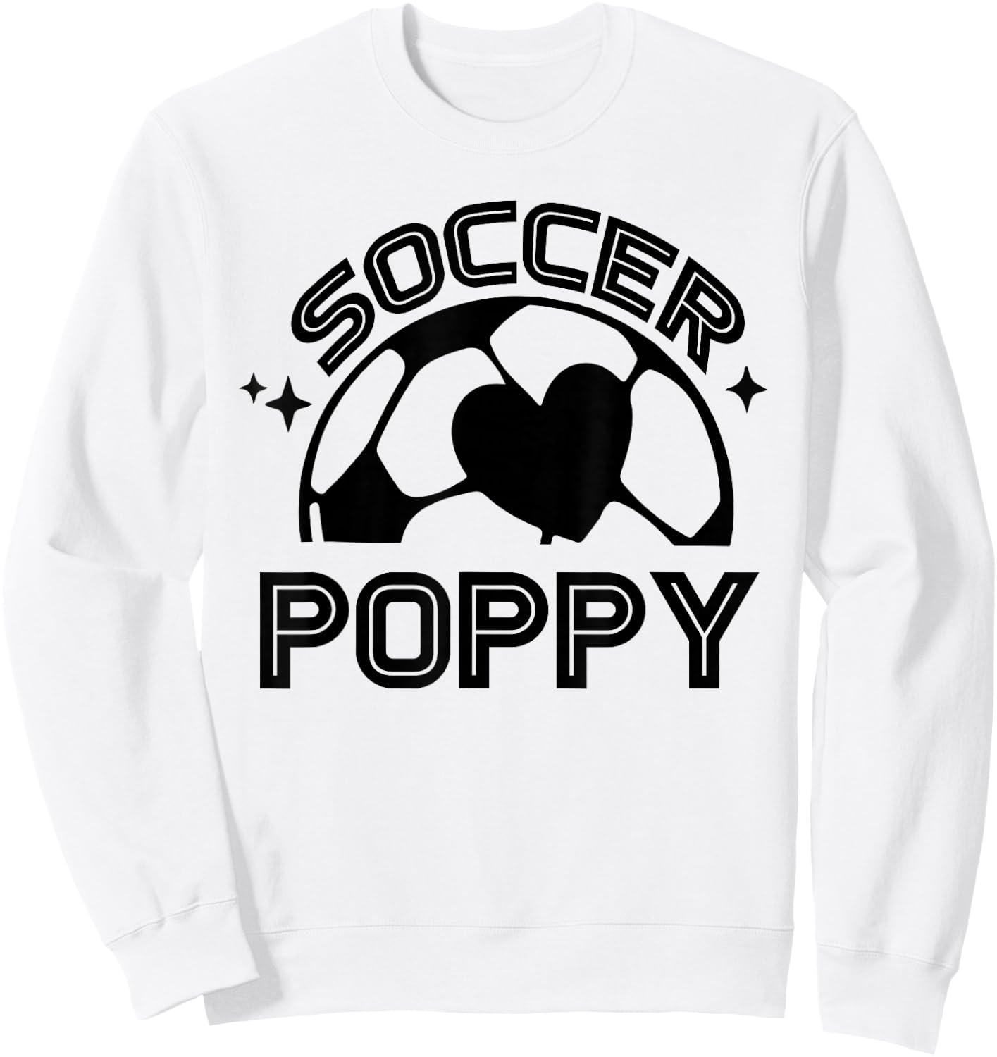 Soccer Poppy Funny Ball Poppy Sweatshirt - Sweatshirt | White