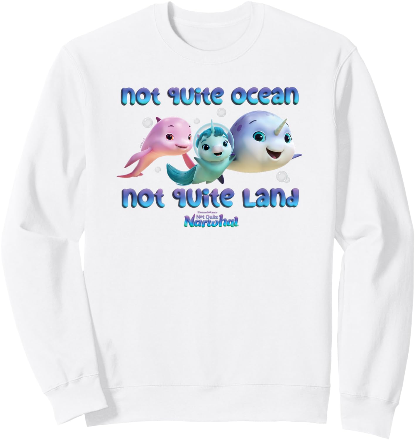 DreamWorks Not Quite Narwhal Ocean Land Sweatshirt - Sweatshirt | White