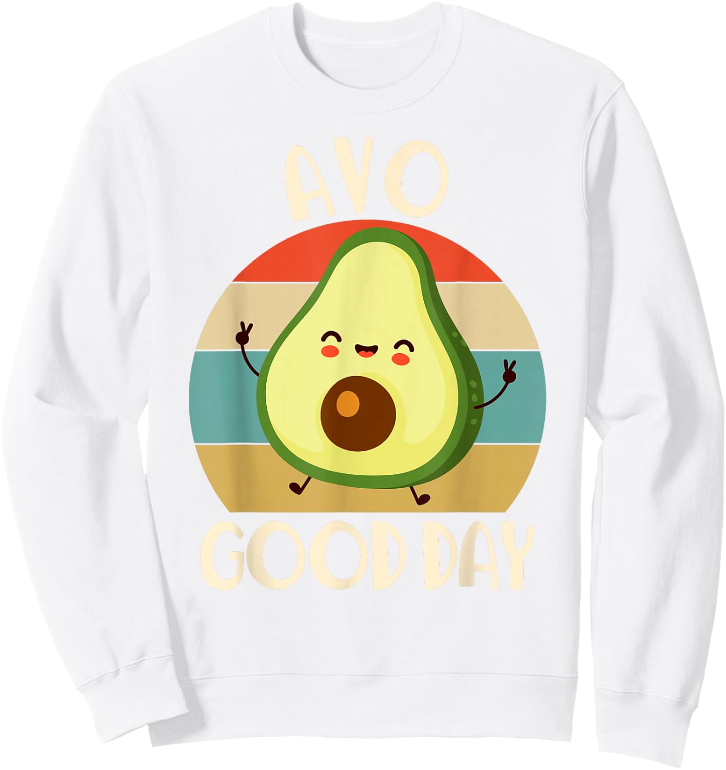 Avocado Shirt Kids Toddler Boys Cute Avo Good Day Funny Sweatshirt - Sweatshirt | White