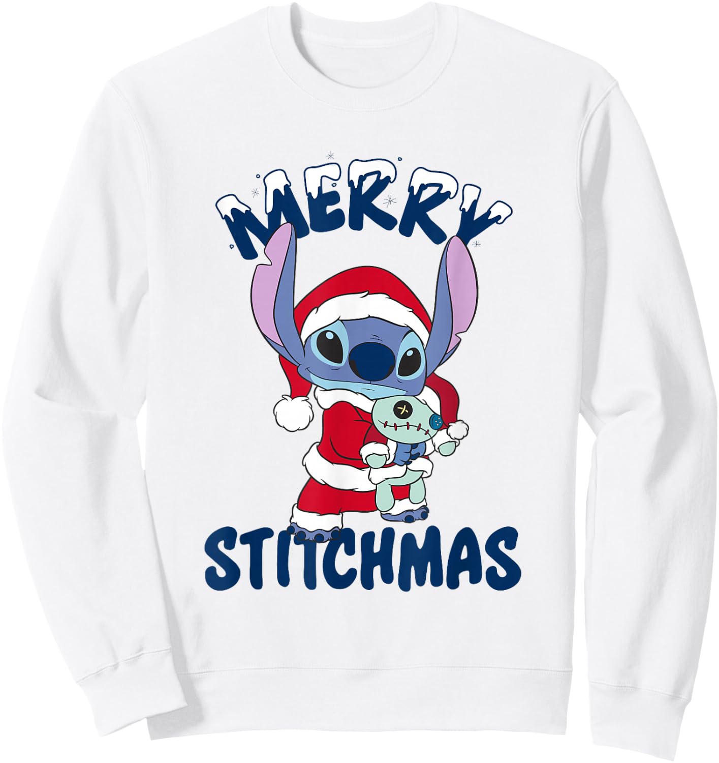 Disney Lilo & Stitch Christmas Merry Stitchmas Portrait Sweatshirt - Sweatshirt | White