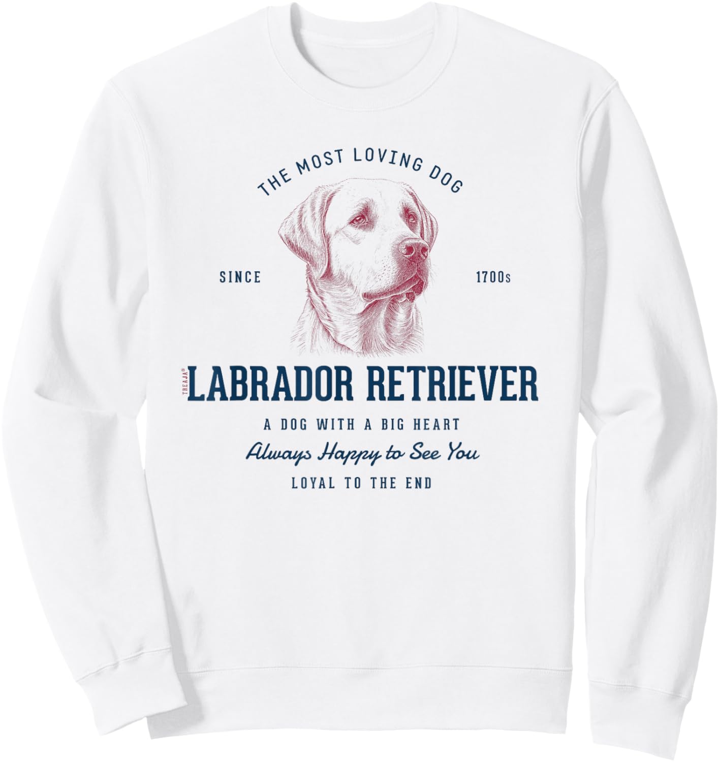 Retro Styled Vintage Labrador Retriever Sweatshirt - Sweatshirt | White