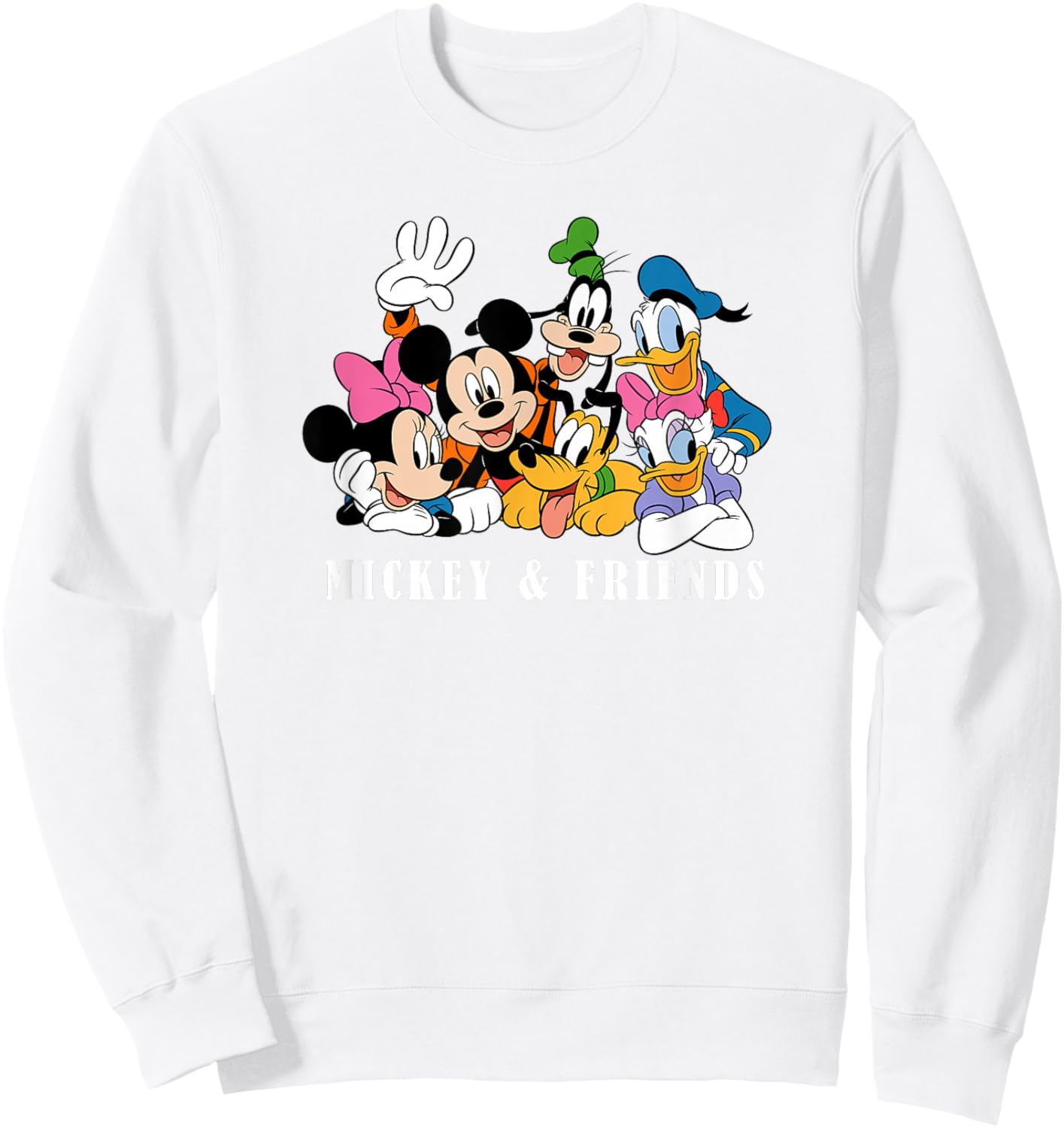 Disney Mickey And Friends Sensational Friends Disney Group Sweatshirt - Sweatshirt | White