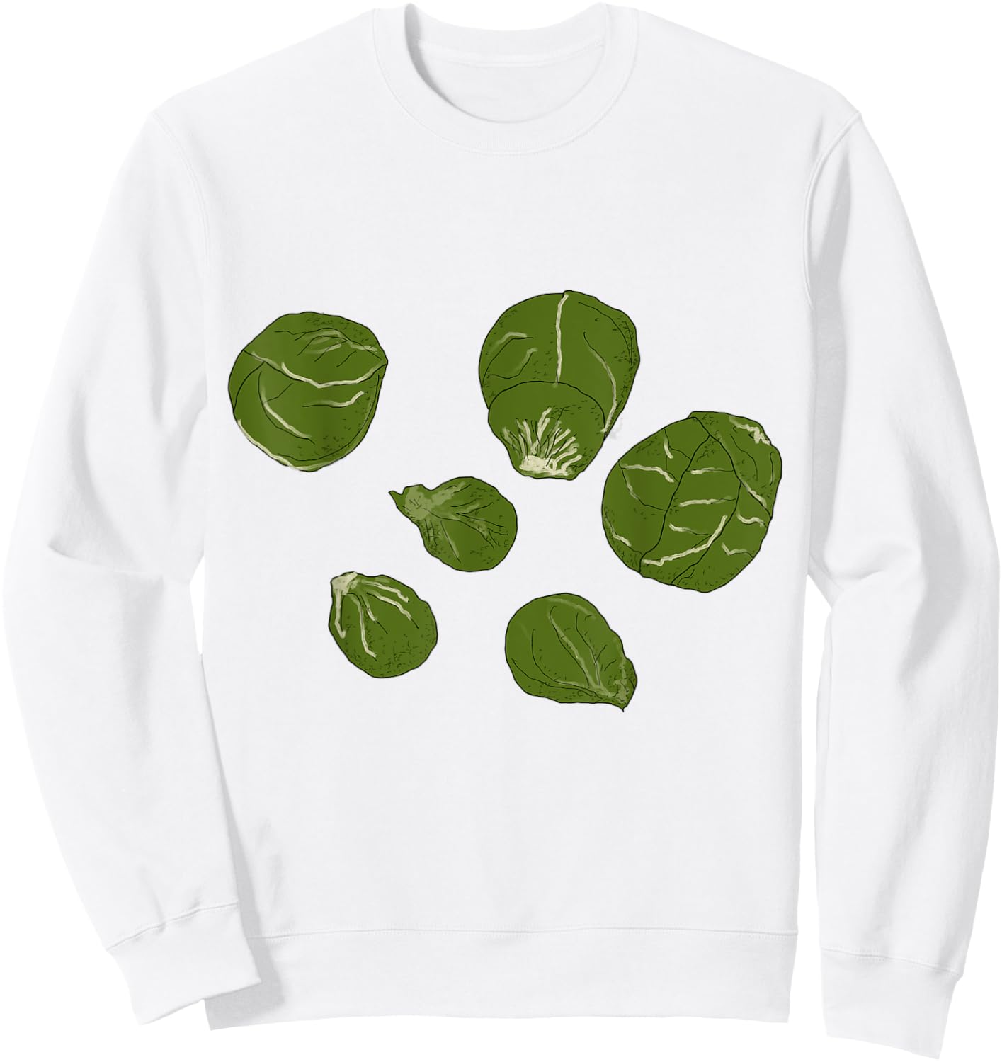 Brussel Sprouts Halloween Costume Gardening Farming Veggie Sweatshirt - Sweatshirt | White