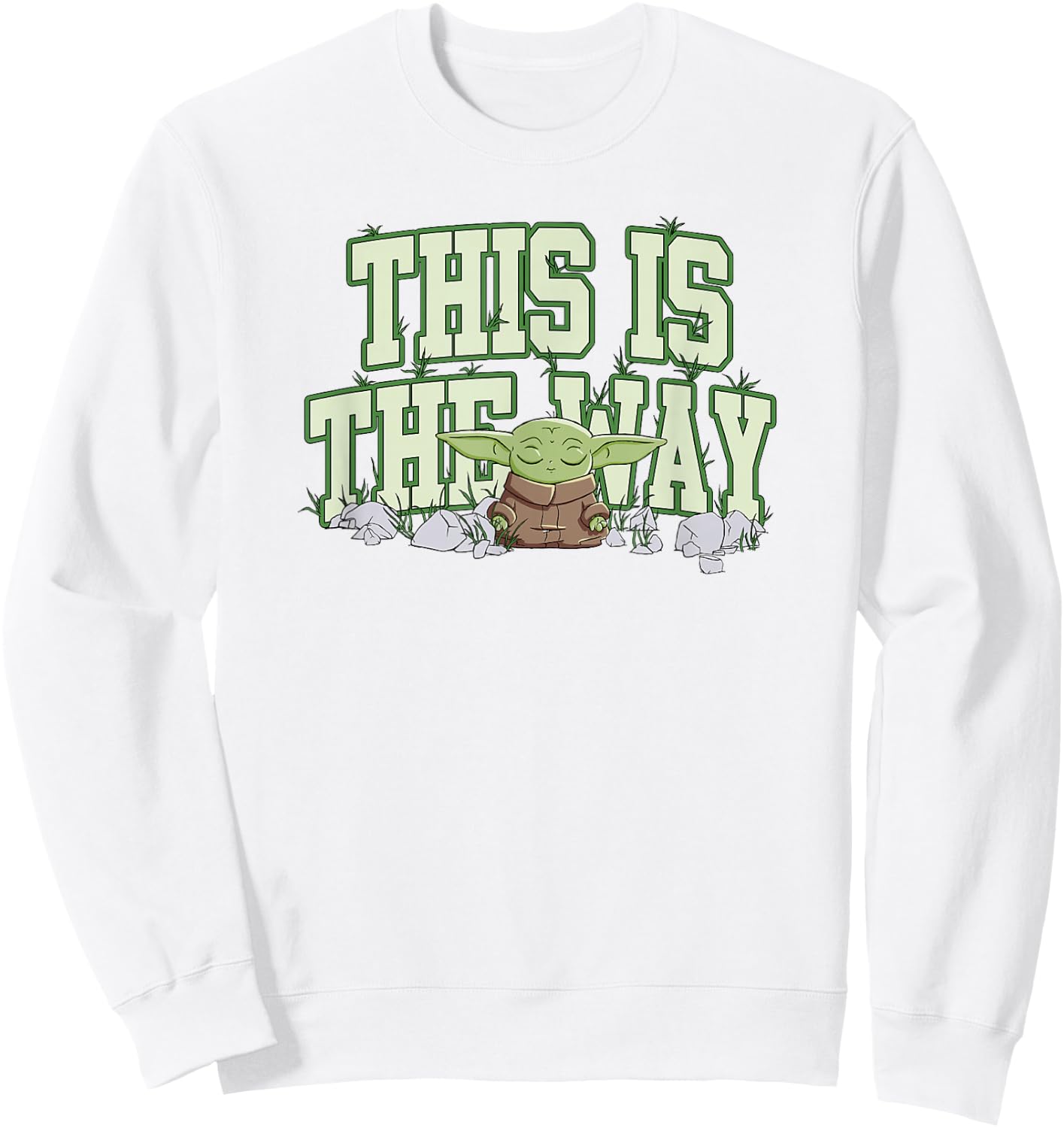 Star Wars: The Mandalorian This Is The Way Baby Yoda Sweatshirt - Sweatshirt | White