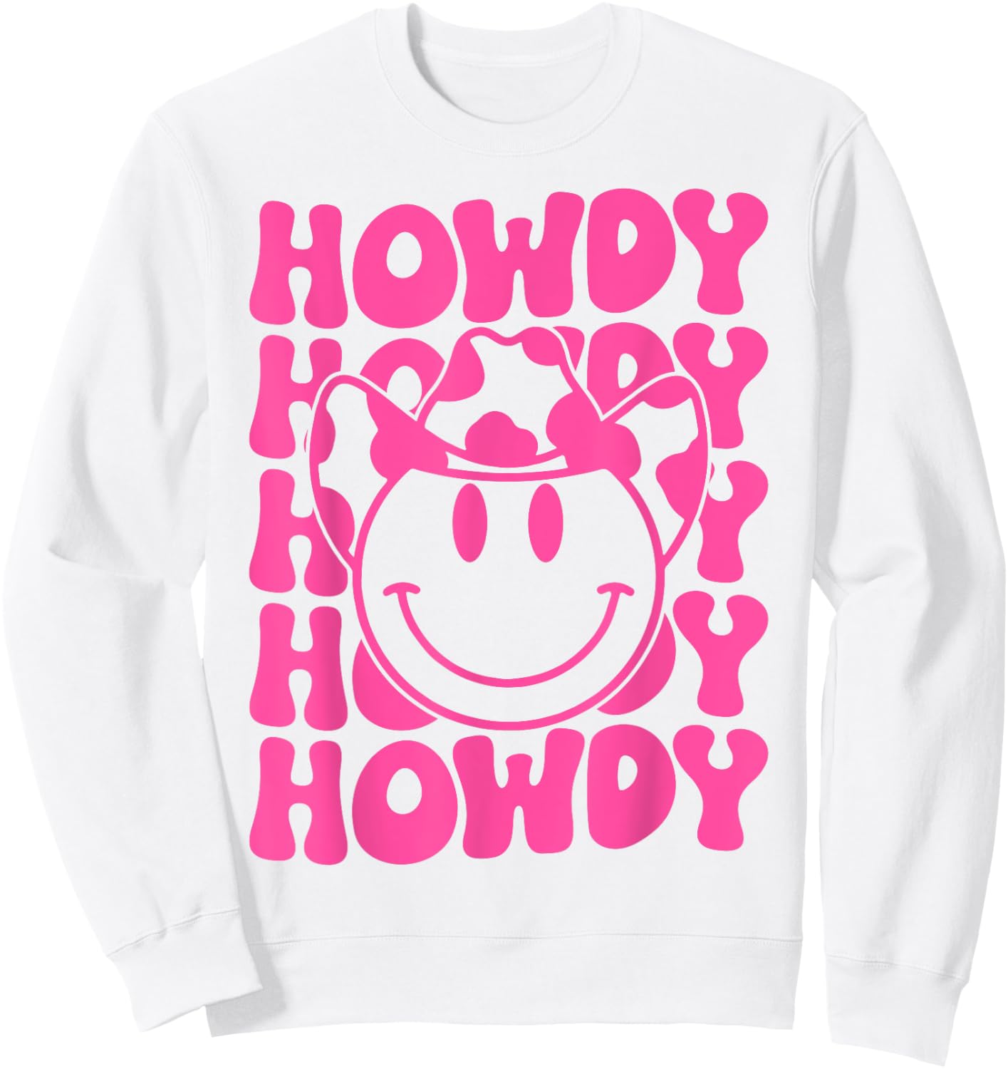 Groovy Howdy Rodeo Western Country Southern Cowgirl Sweatshirt - Sweatshirt | White