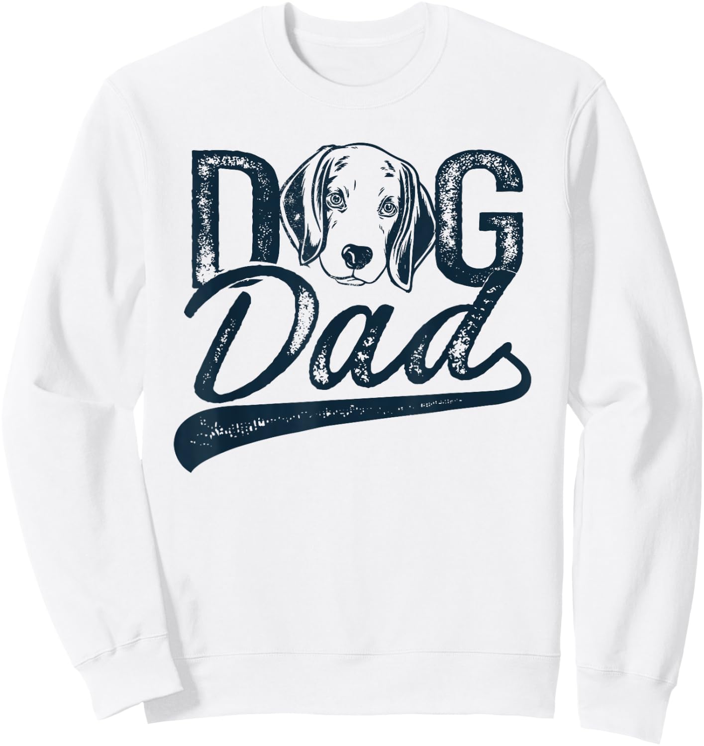 Beagle Dog Dad Sweatshirt - Sweatshirt | White