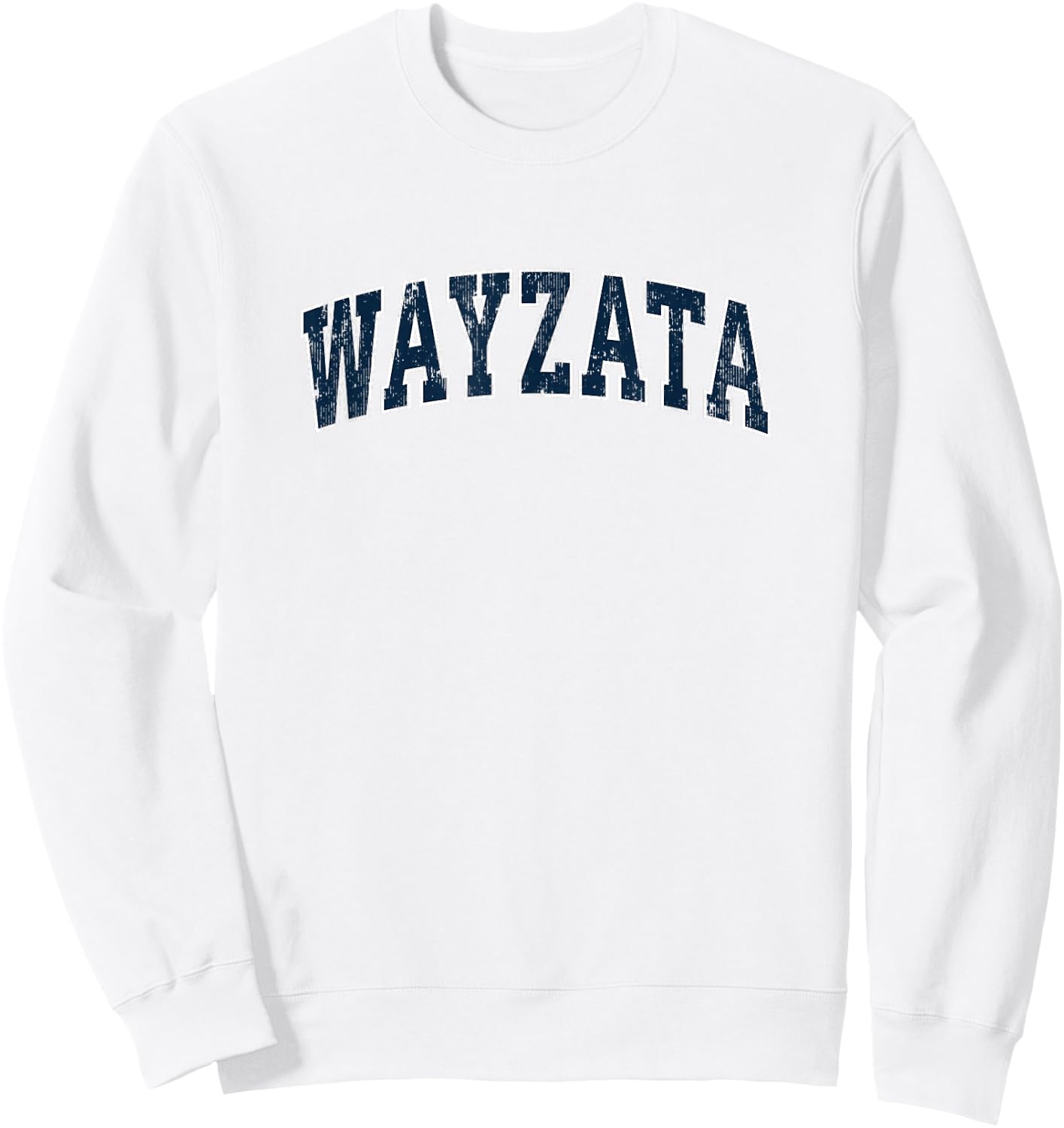 Wayzata Minnesota MN Vintage Sports Design Navy Design Sweatshirt - Sweatshirt | White