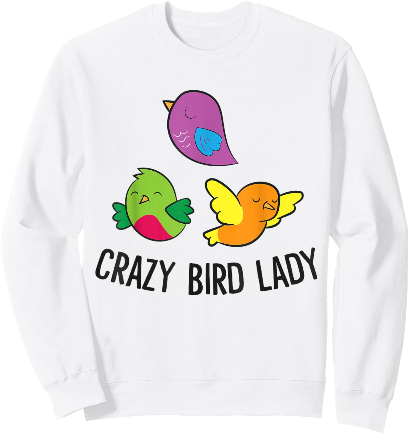 Bird Lover Crazy Bird Lady Sweatshirt - Sweatshirt | White