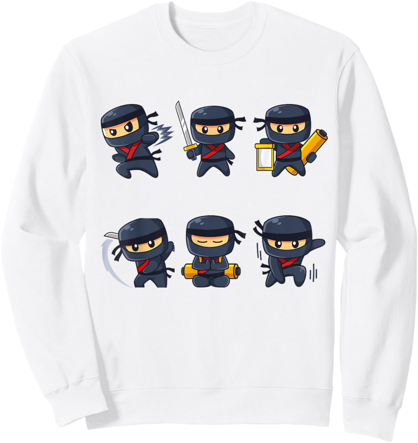 Ninja Disguise Kids Cool Ninjas Boys Girls Sweatshirt - Sweatshirt | White