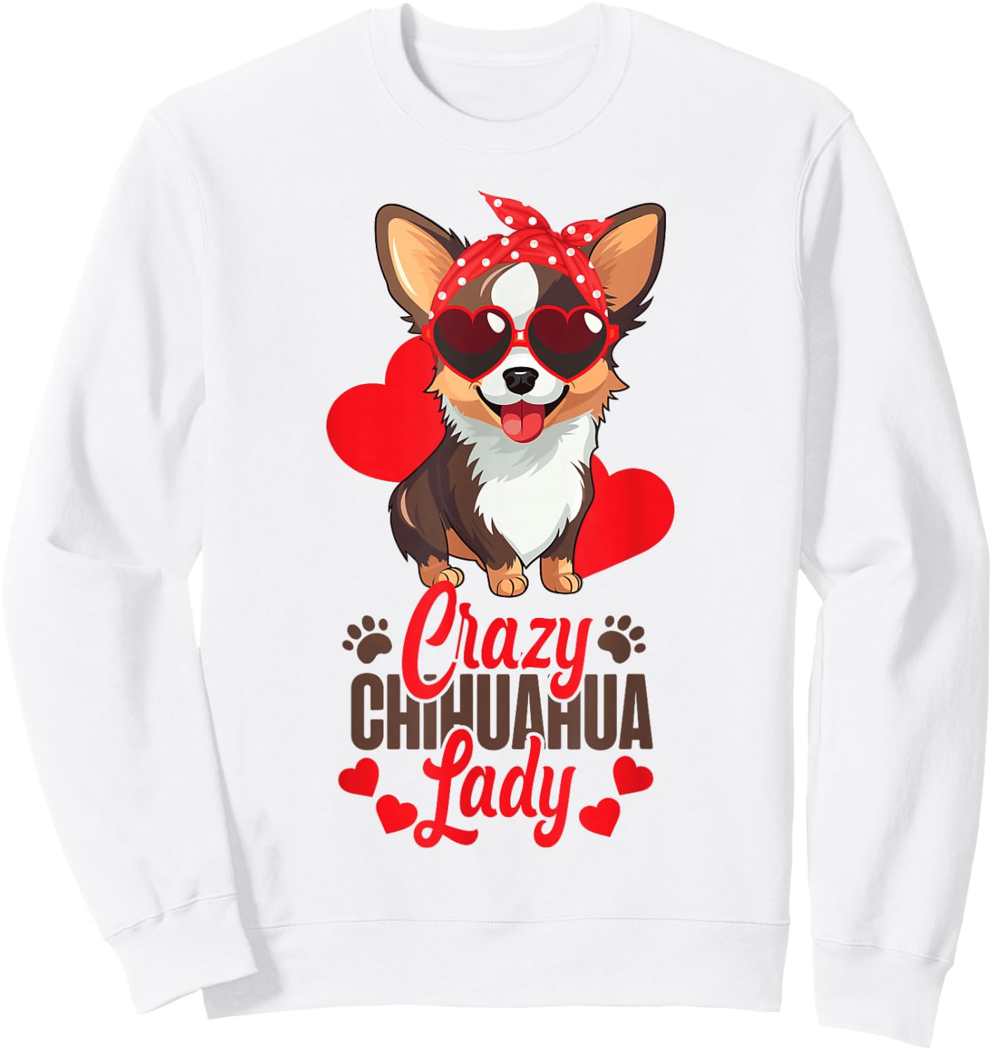 Chihuahua Chihuahueño Crazy Chihuahua Lady Sweatshirt - Sweatshirt | White