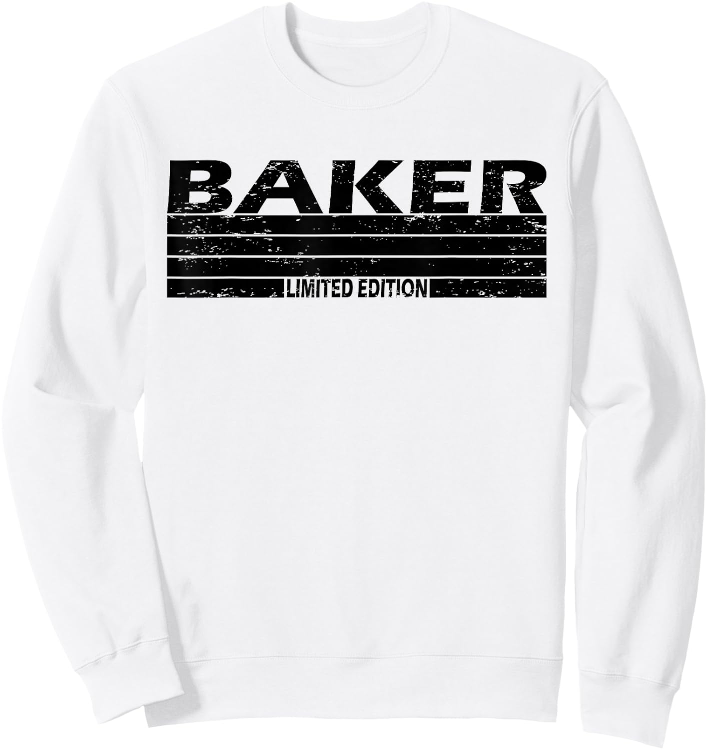 Baker Surname Limited Edition Retro Vintage Style Sunset Sweatshirt - Sweatshirt | White