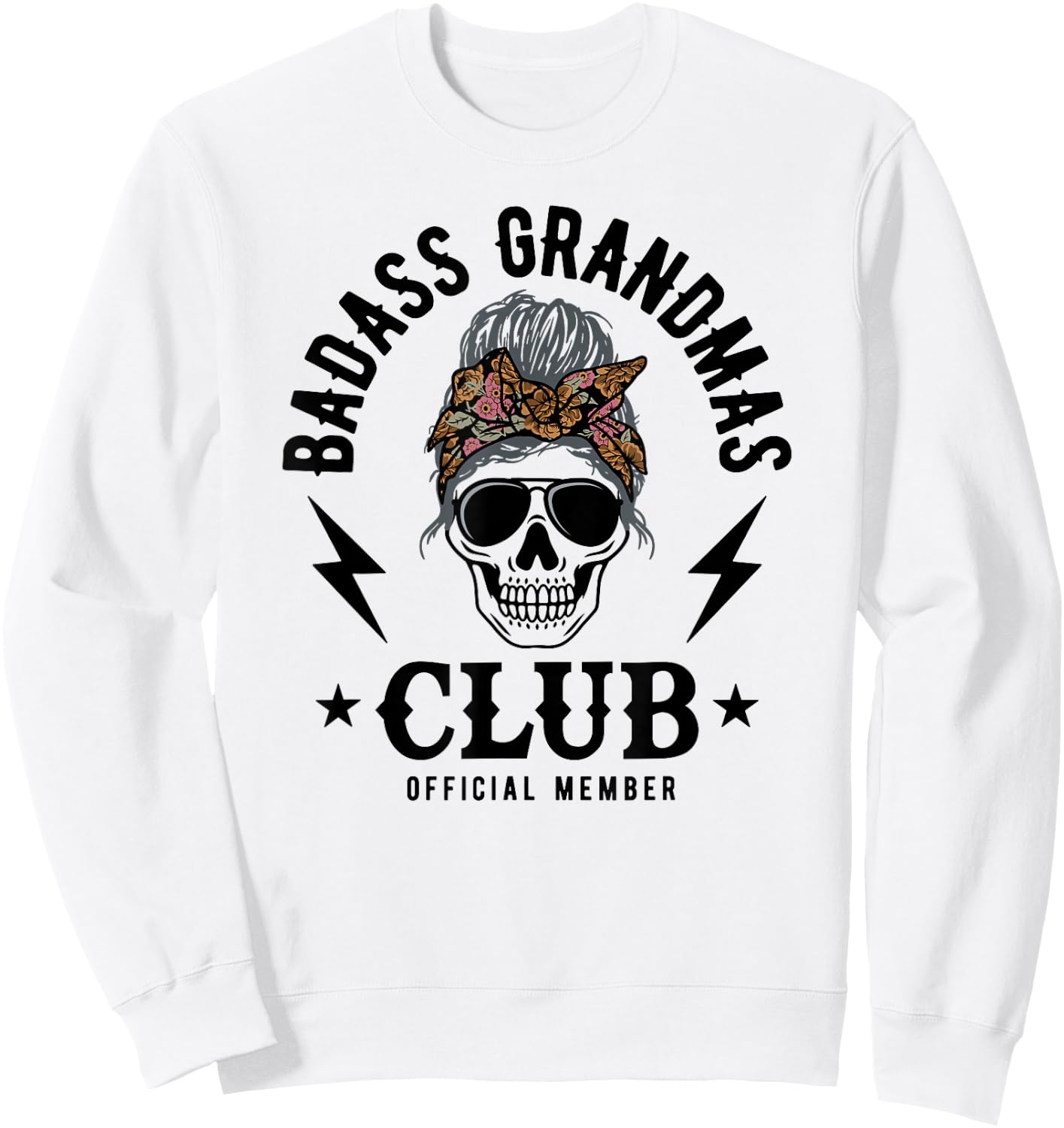 Badass Grandma Club Sweatshirt - Sweatshirt | White