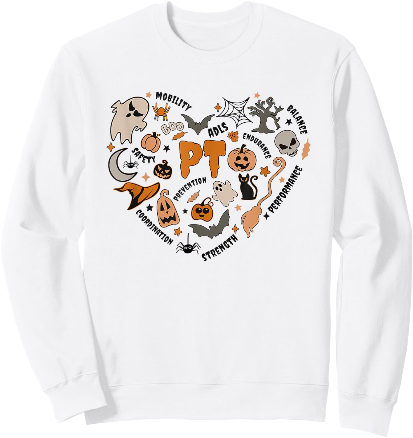 Pediatric Physical Therapy Halloween PTA PT Scope Women Sweatshirt - Sweatshirt | White