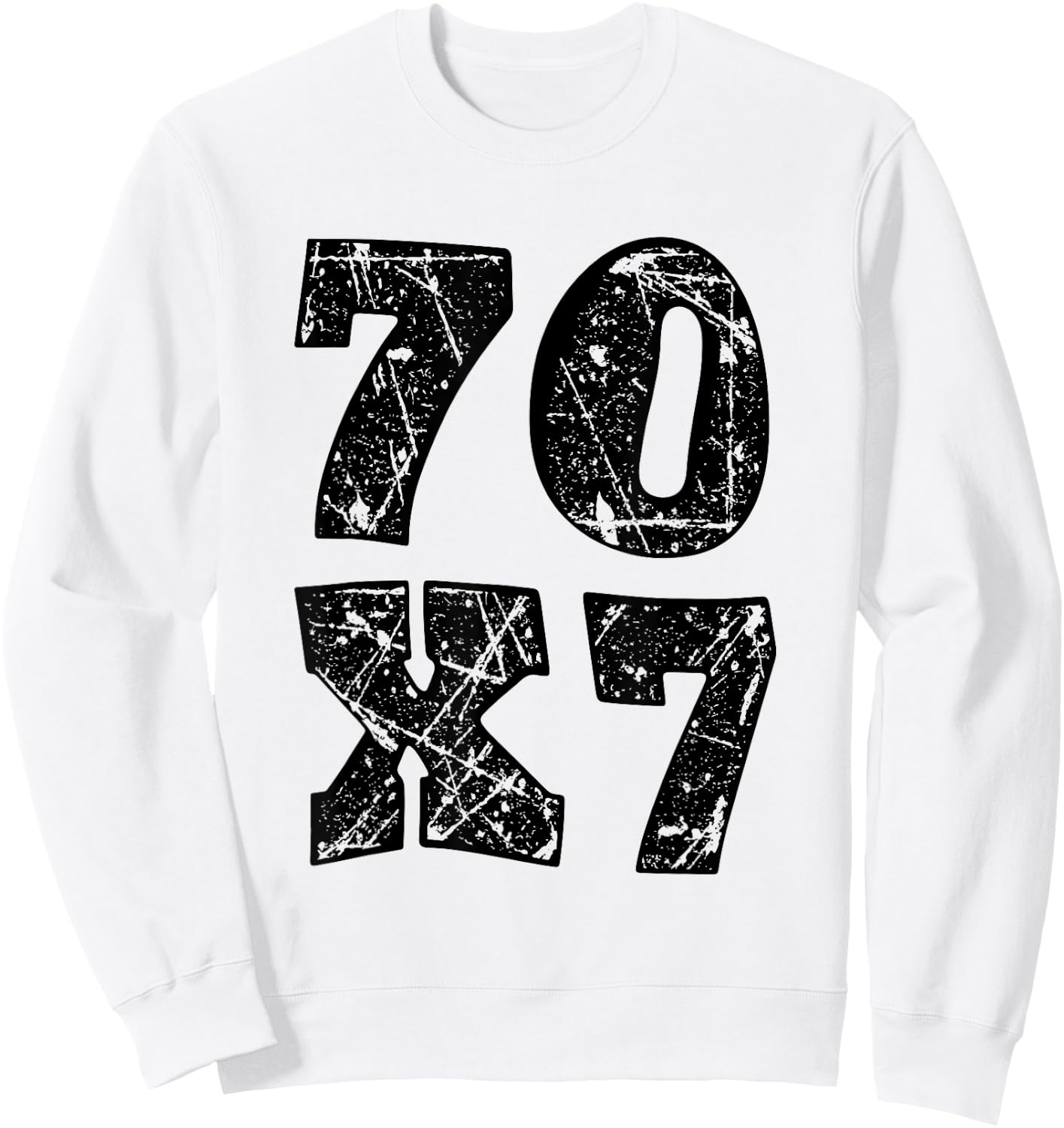 Jesus Christ forgiveness 70 x 7 seventy times seven Sweatshirt - Sweatshirt | White