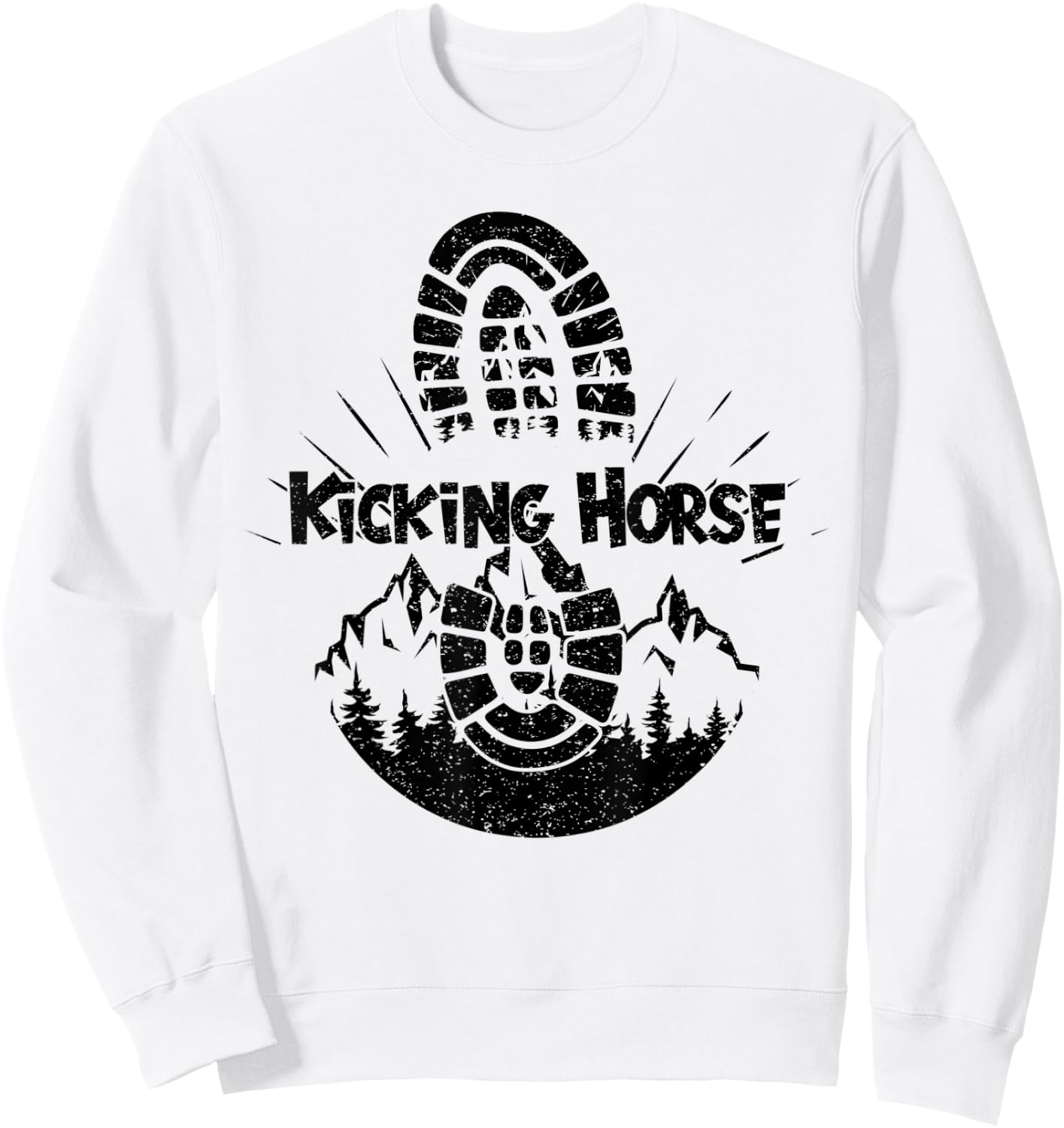 Hiking In Kicking Horse Vacation Ski Sweatshirt - Sweatshirt | White