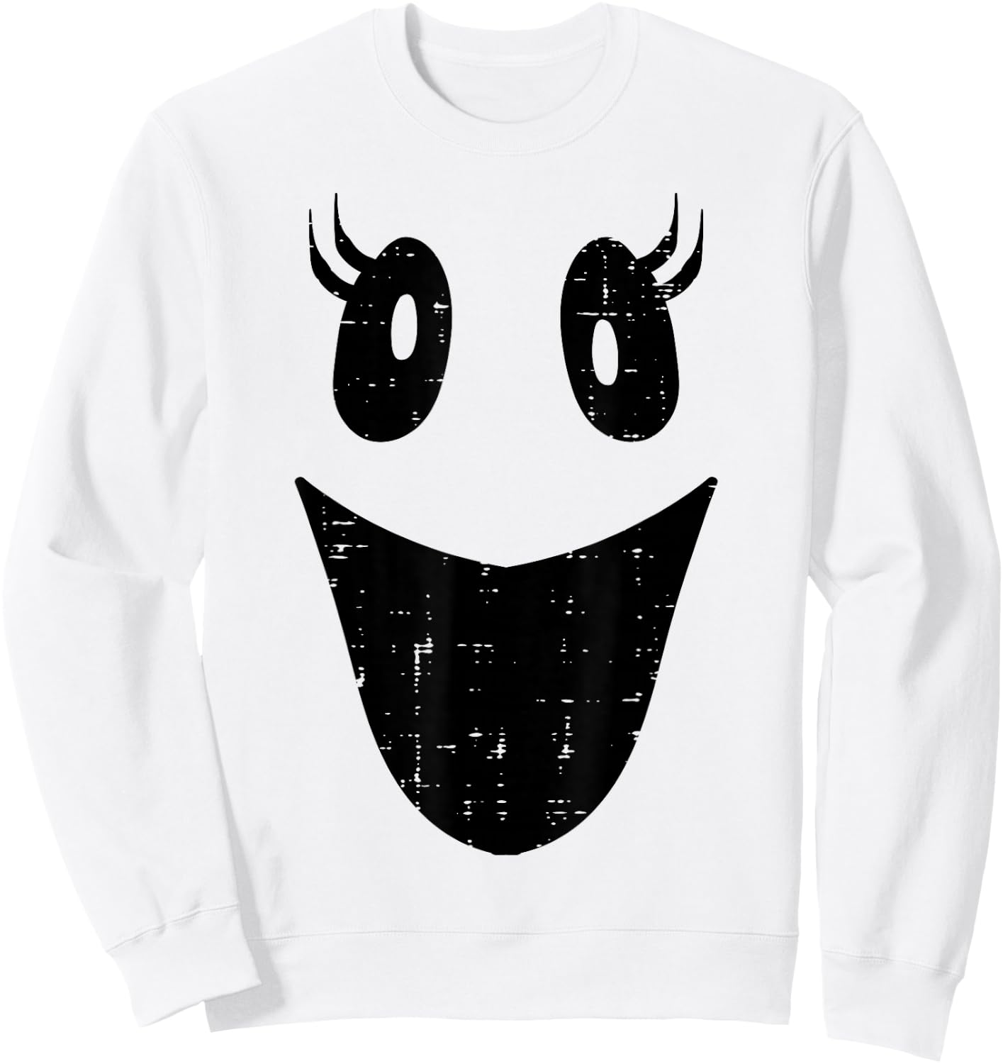 Ghost Cute DIY Halloween Costume Girls Women Kids Teens Sweatshirt - Sweatshirt | White