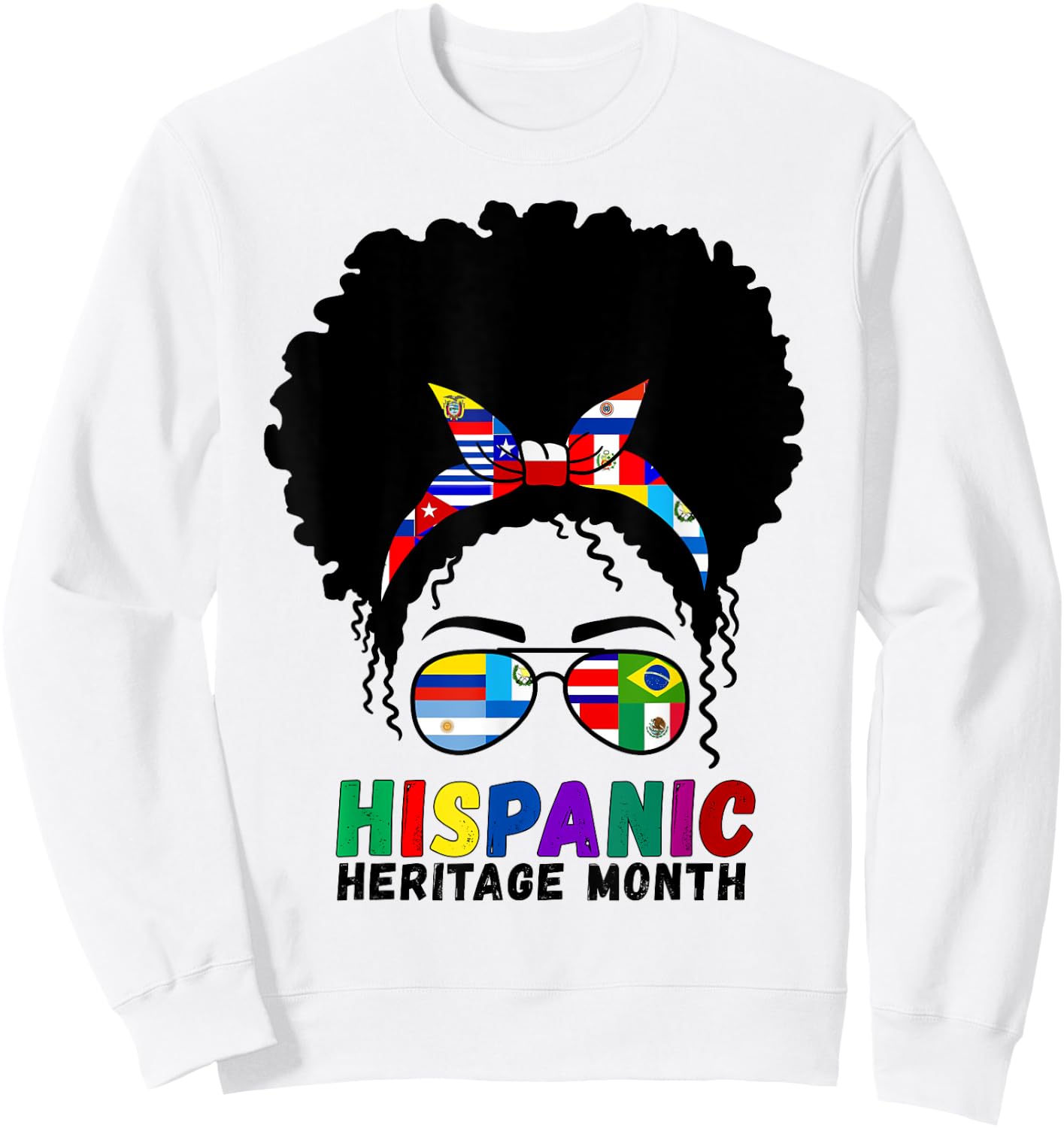 Hispanic Heritage Month Latino Country Flags Women Sweatshirt - Sweatshirt | White