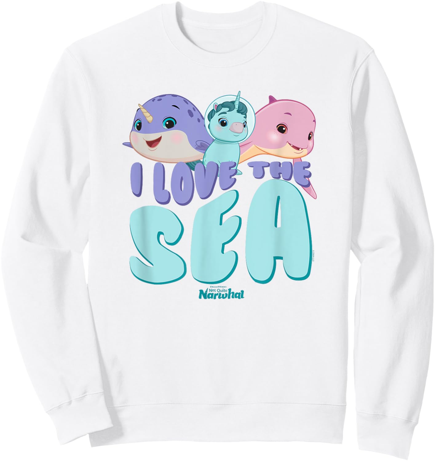 DreamWorks Not Quite Narwhal I Love the Sea Sweatshirt - Sweatshirt | White