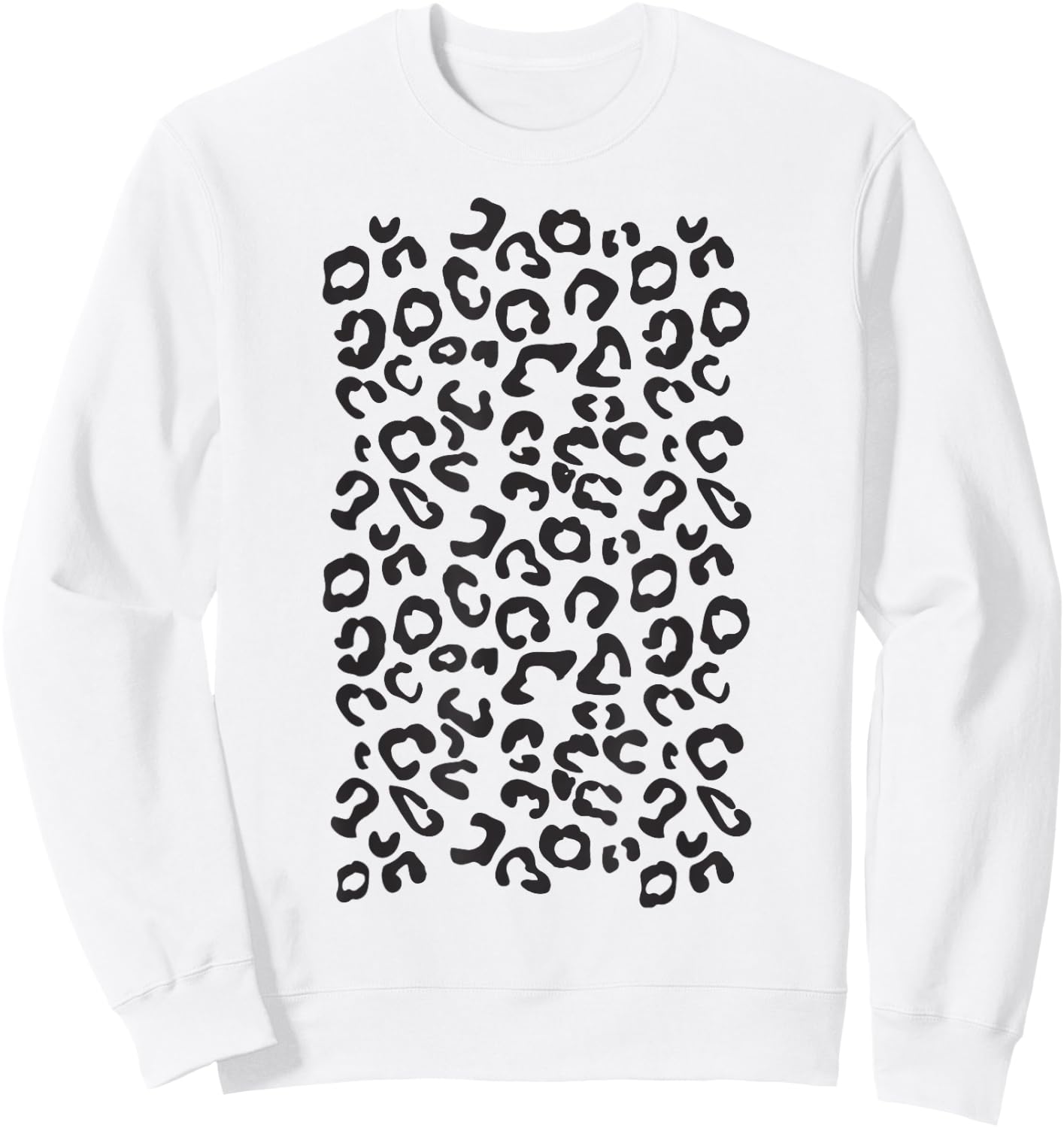 Funny Leopard Animal Print Black And White Sweatshirt - Sweatshirt | White