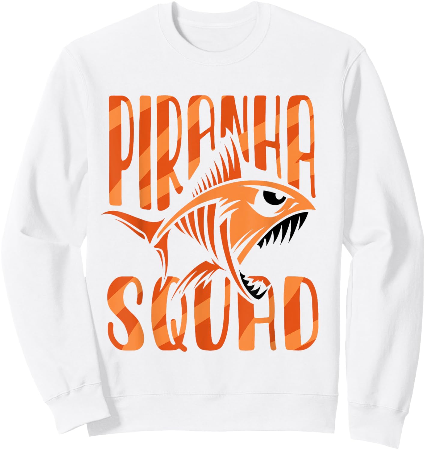 Piranha Squad Retro Lover Fish Piranhas Sweatshirt - Sweatshirt | White