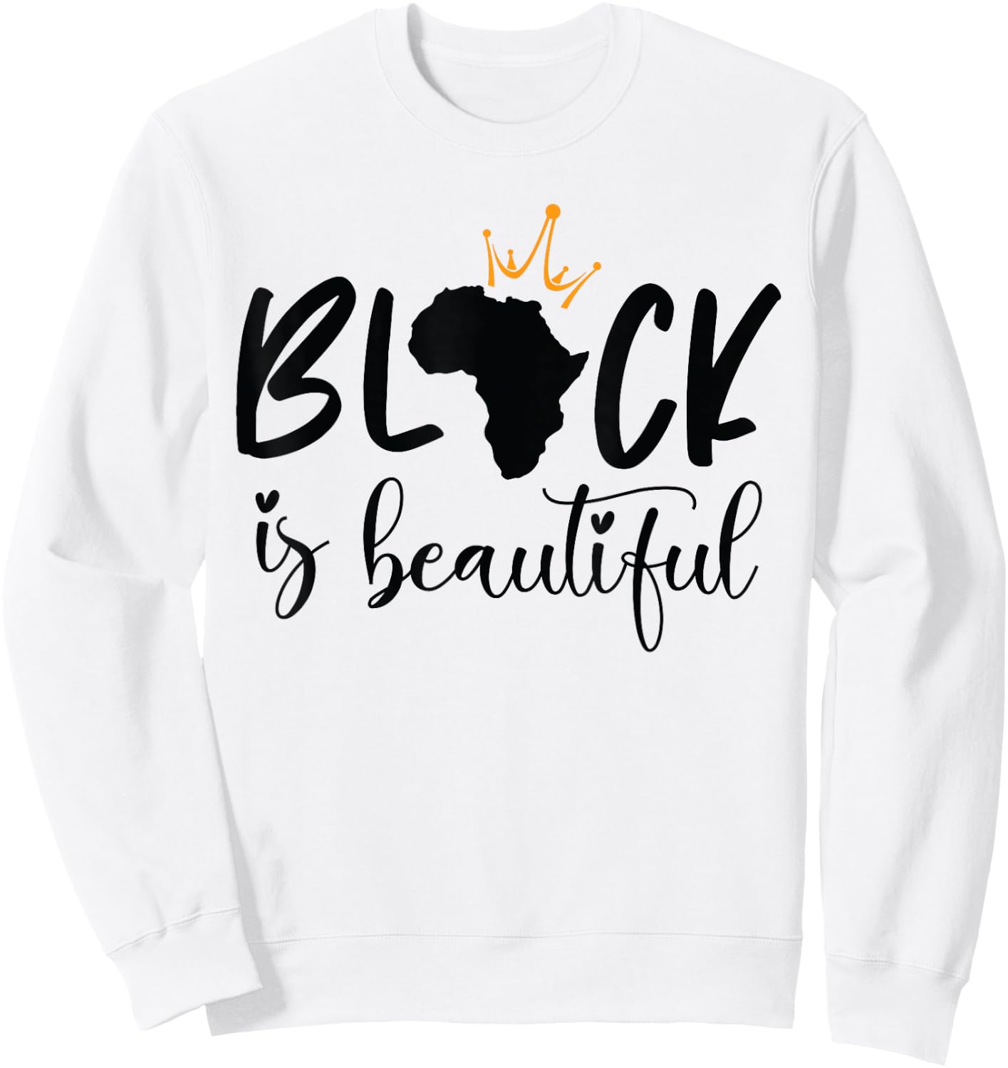 Black Is Beautiful Black King And Queen African American Sweatshirt - Sweatshirt | White