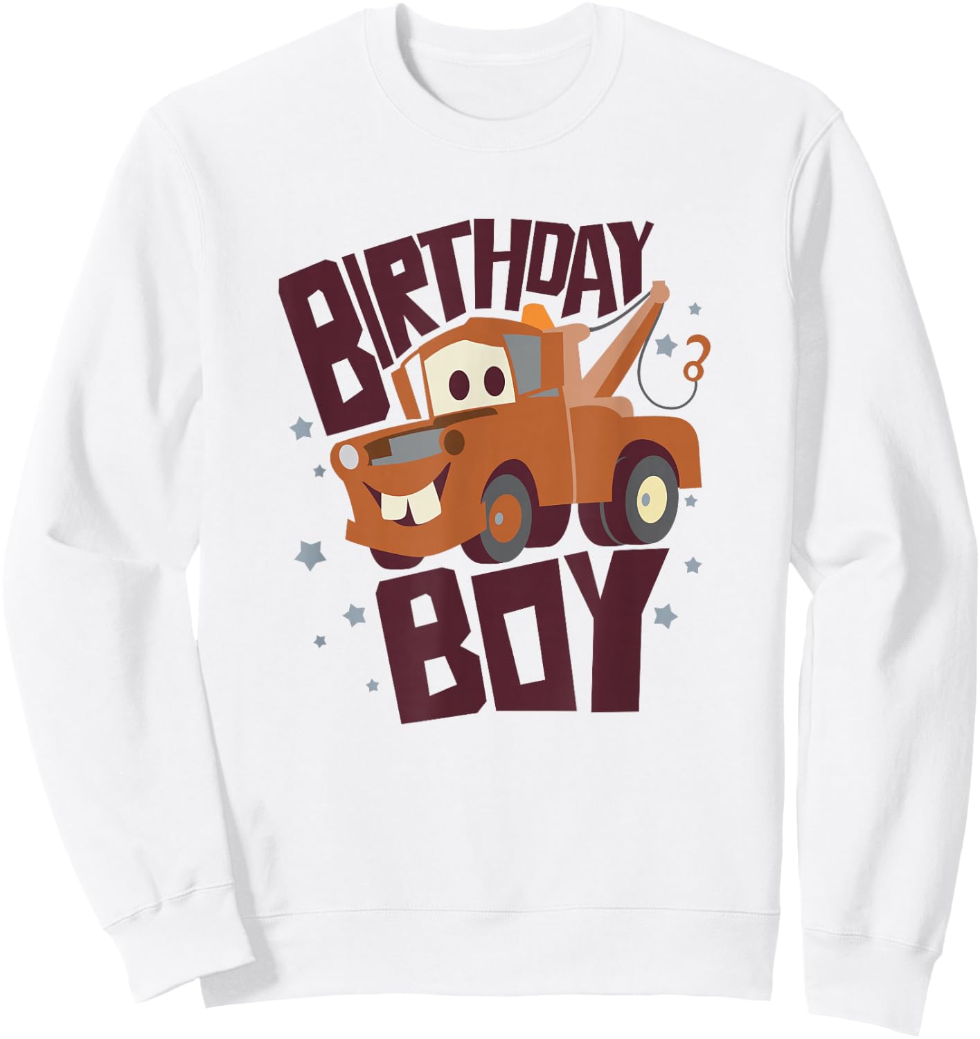 Disney Pixar Cars Birthday Boy Tow Mater Portrait Sweatshirt - Sweatshirt | White