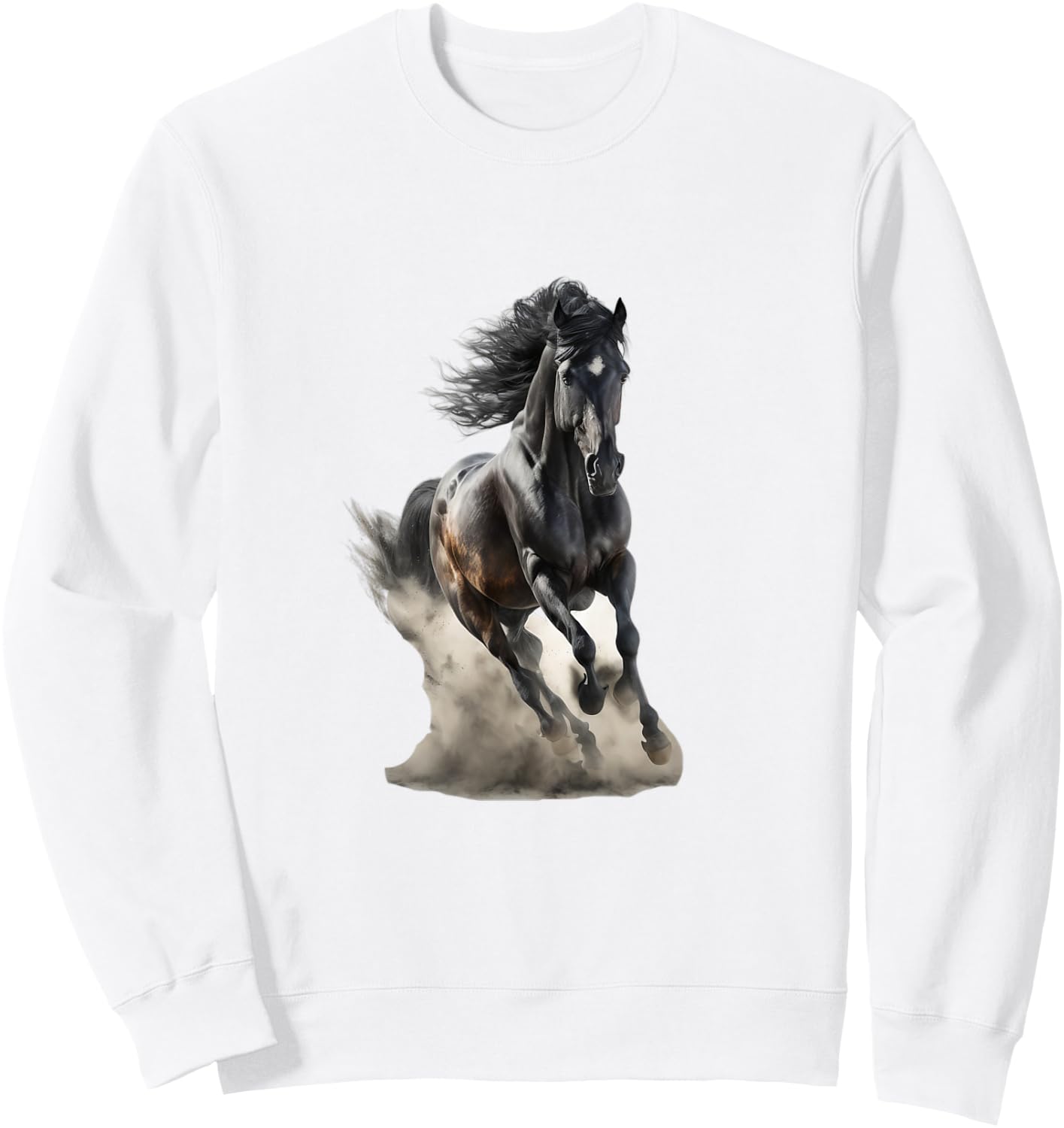 Beautiful Horse Graphic Horse Art Print for Girls Sweatshirt - Sweatshirt | White