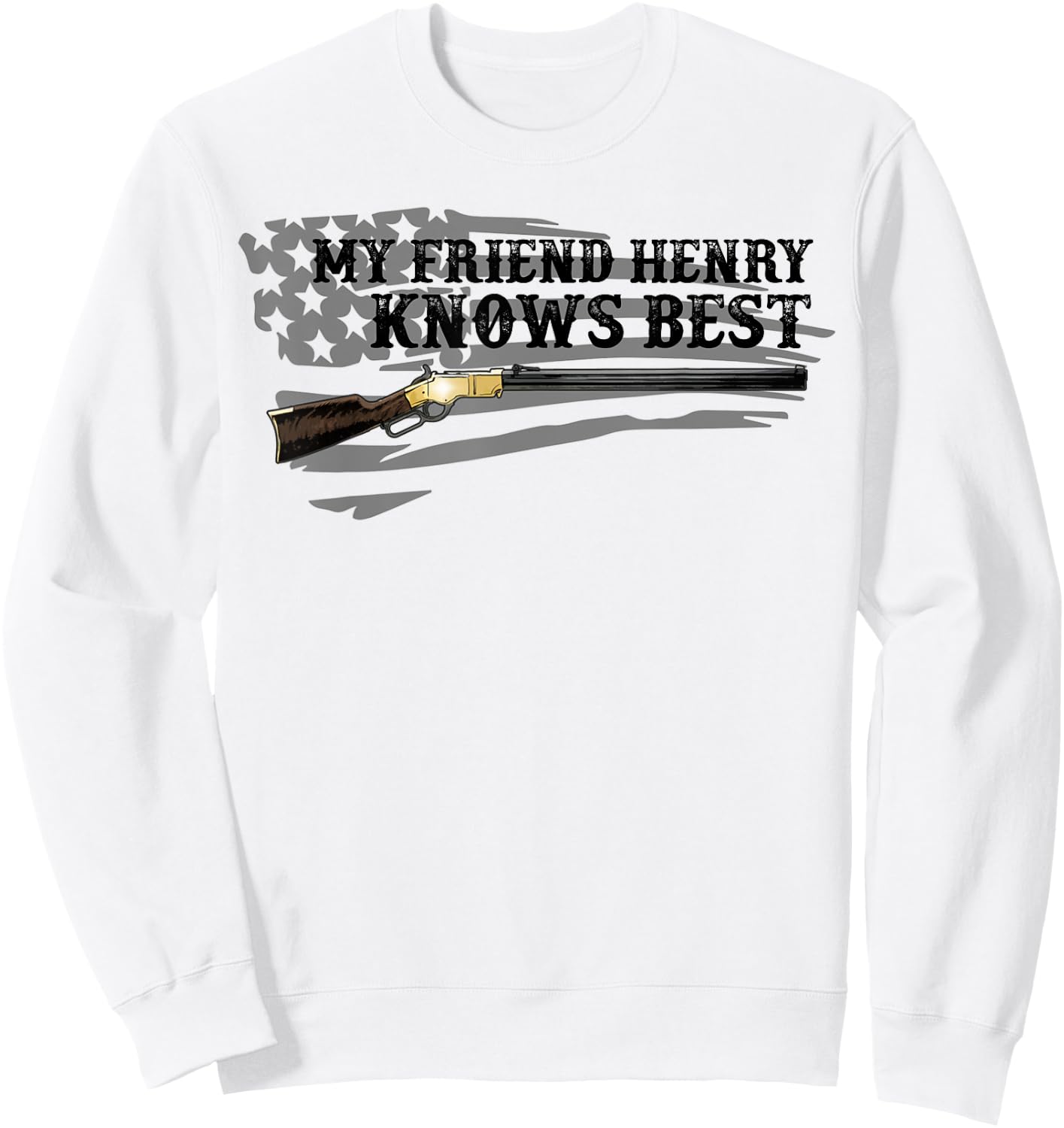 Henry Rifle American flag Sweatshirt - Sweatshirt | White