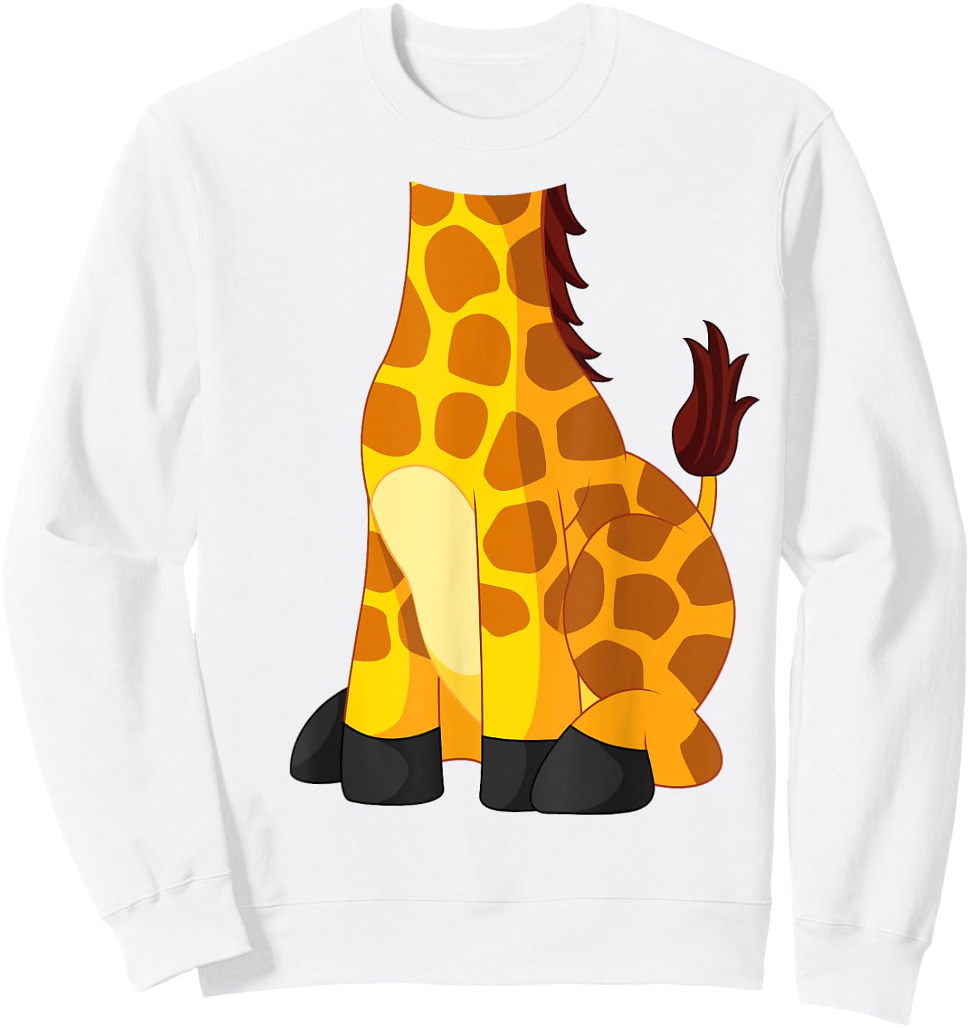 Giraffe for Adults & Kids - Men & Women's Giraffe Costume Sweatshirt - Sweatshirt | White