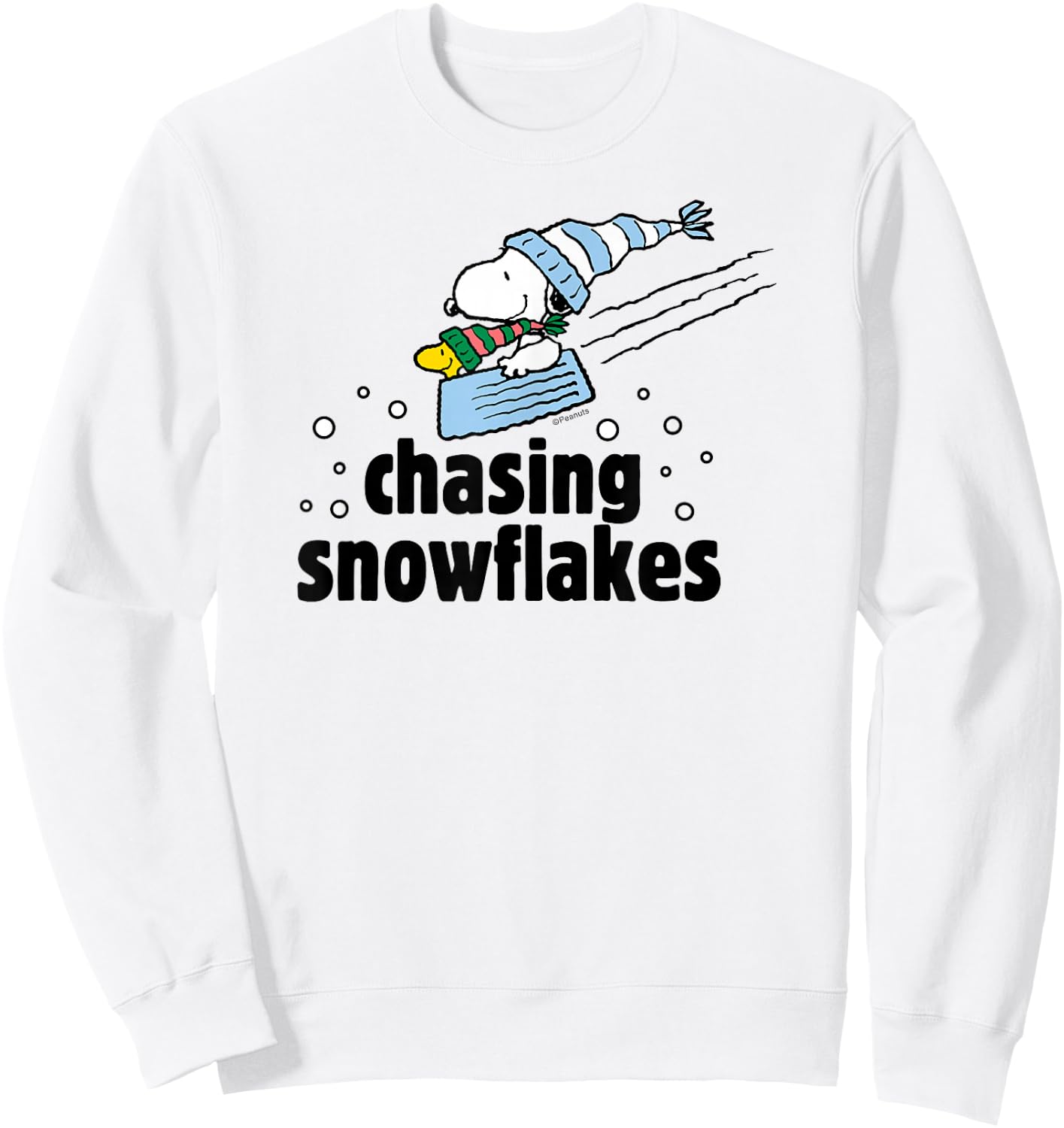 Peanuts - Chasing Snowflakes Sweatshirt - Sweatshirt | White
