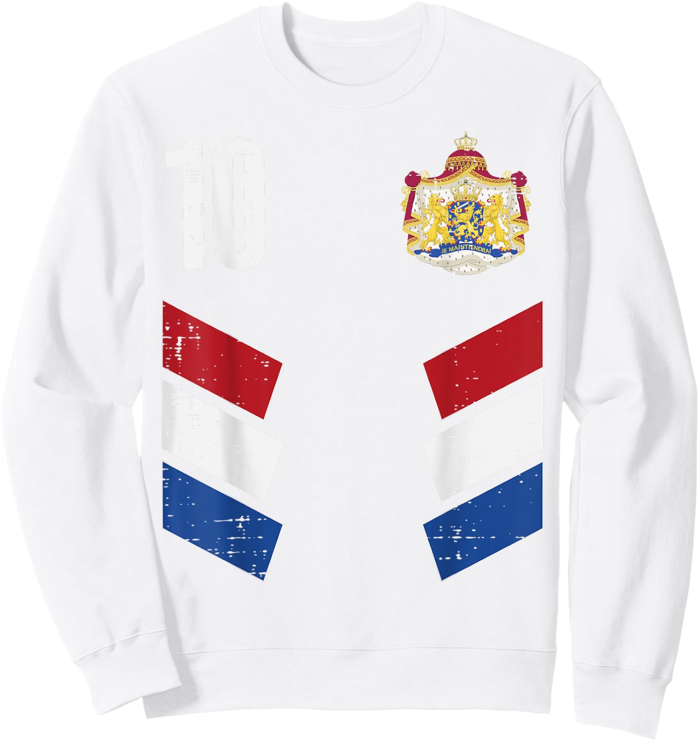 Netherlands Flag Number 10 Soccer Fan Men Women Kids Boys Sweatshirt - Sweatshirt | White