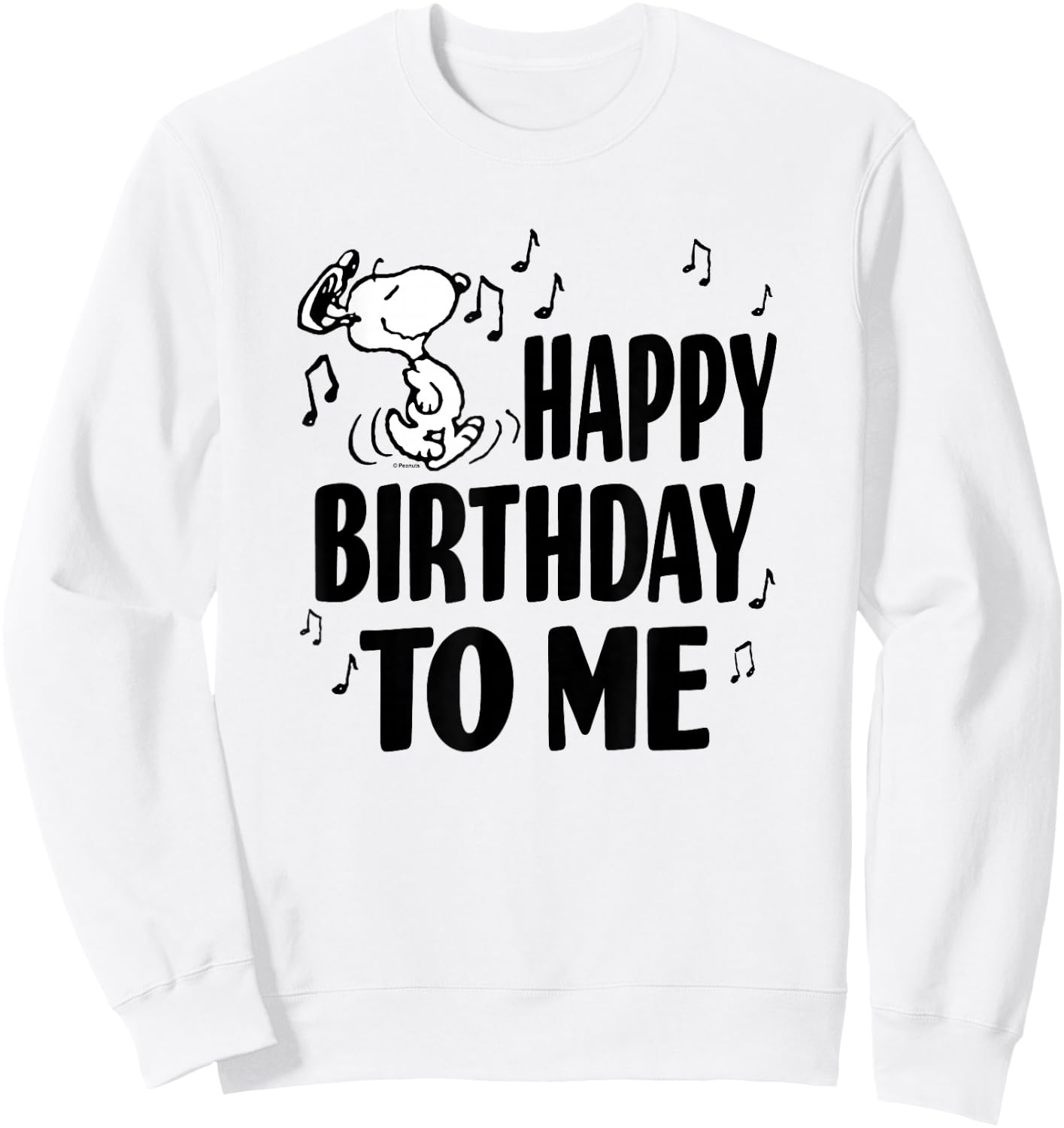 Peanuts Happy Birthday for Me Sweatshirt - Sweatshirt | White